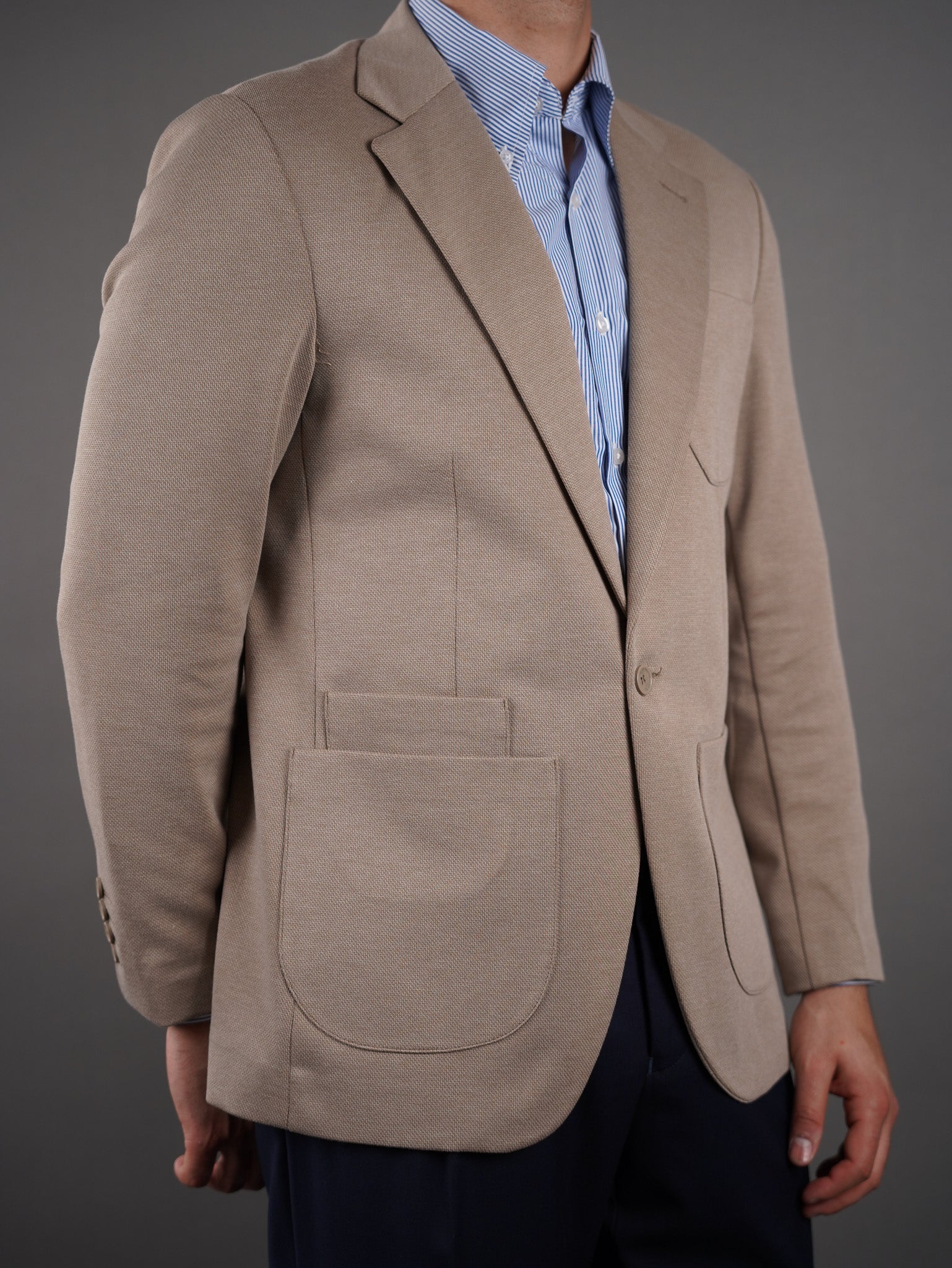 Unlined Lycra Blazer - beige