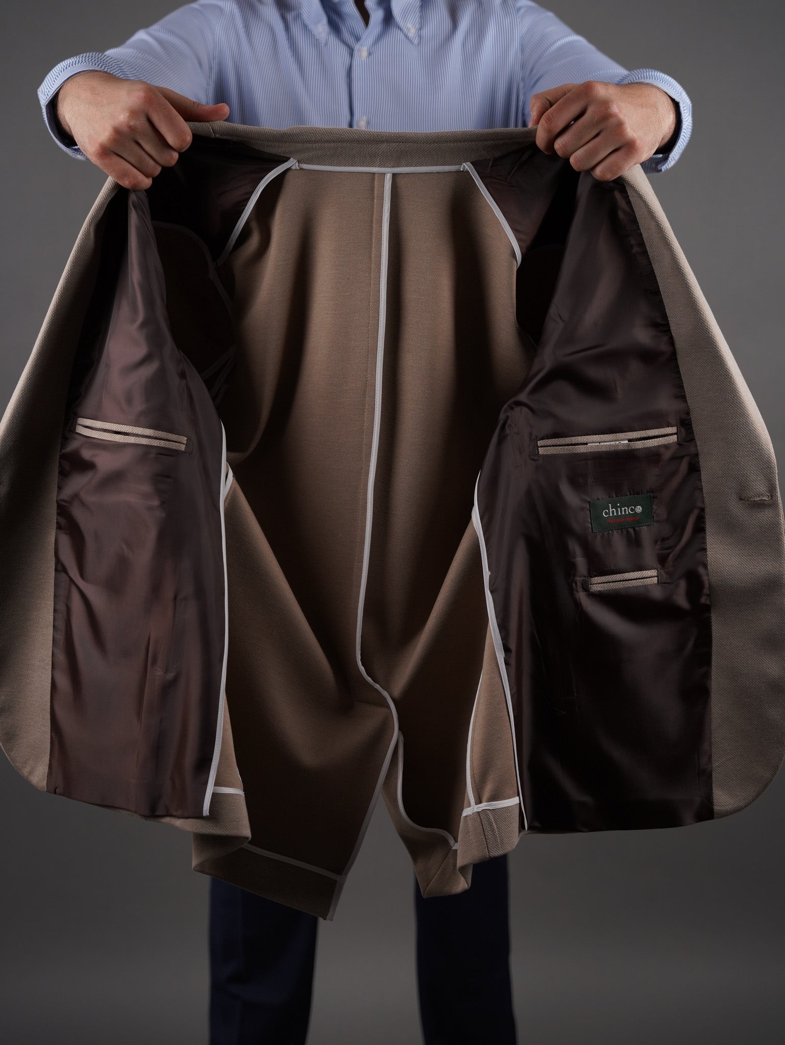 Unlined Lycra Blazer - beige