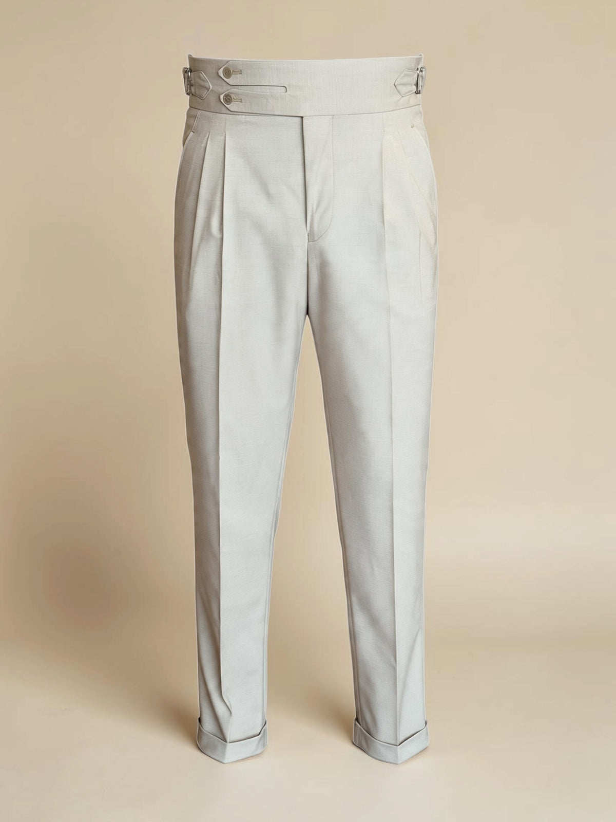 Double-Belt Gurkha trousers- Beige