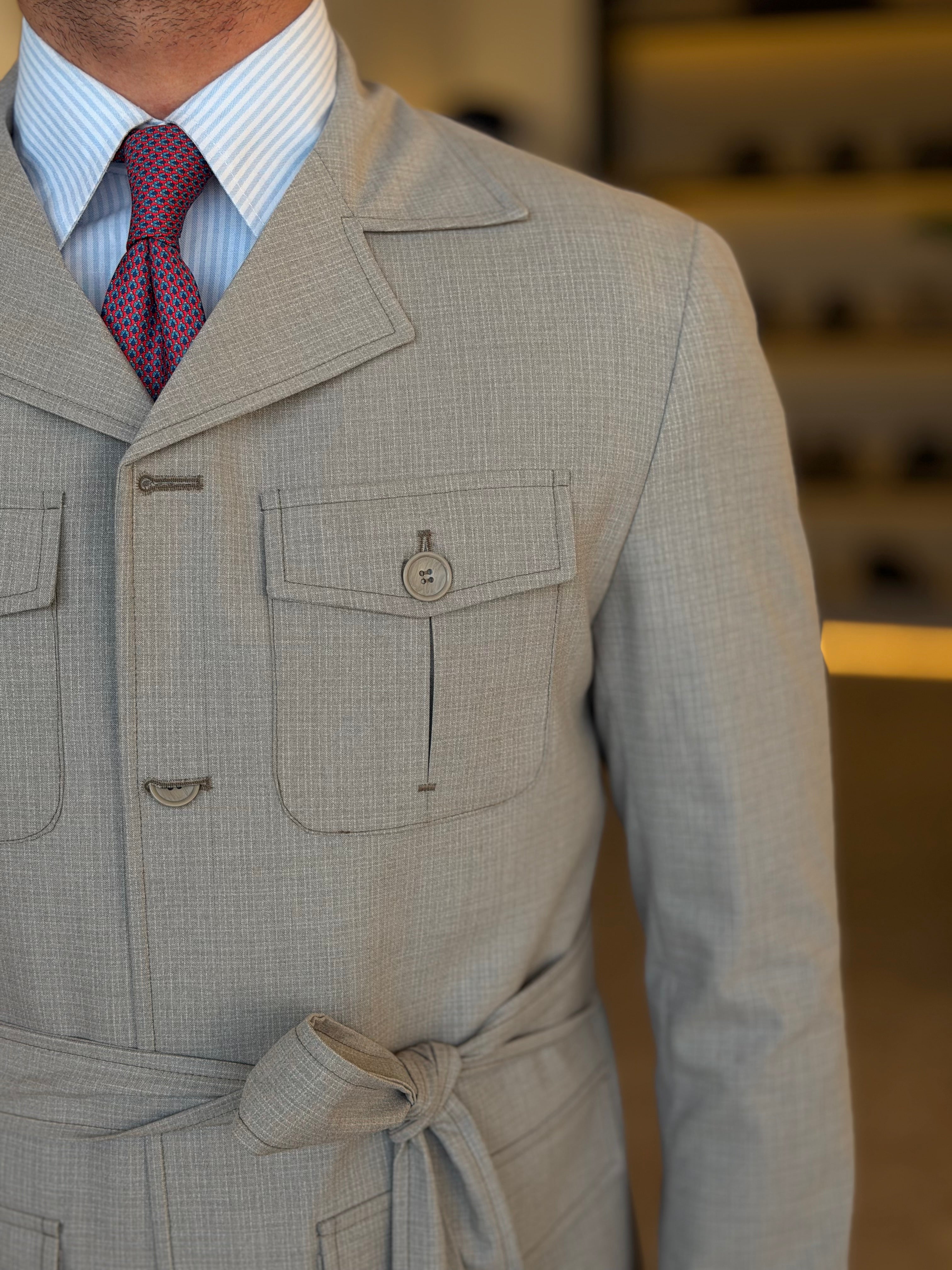 Safari Jacket - Beige pattern