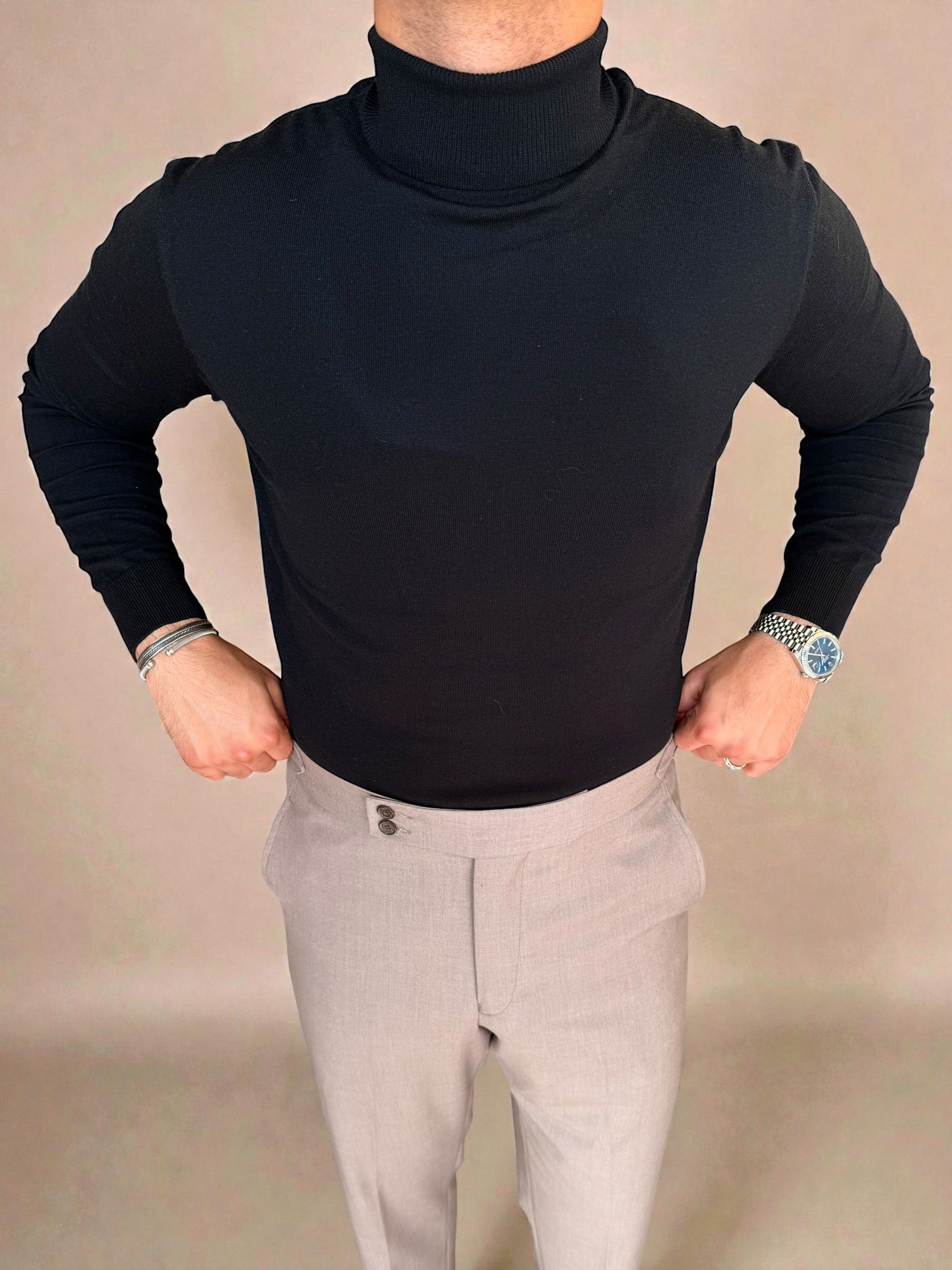 Knitwear High-Neck - Black