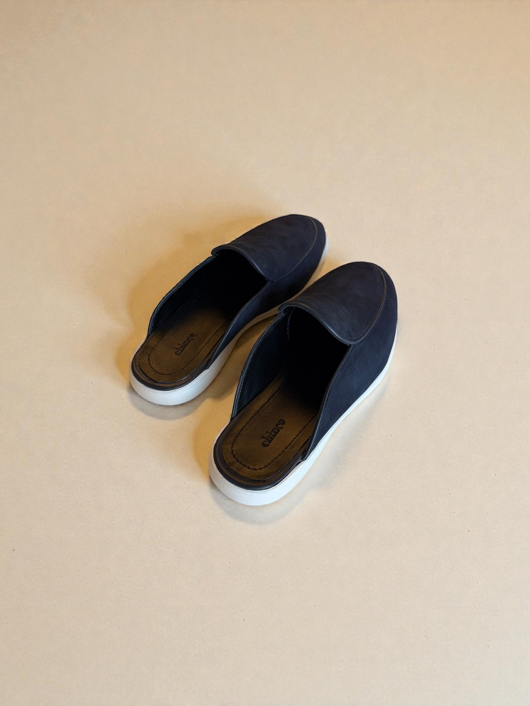 Suede mule - Navy