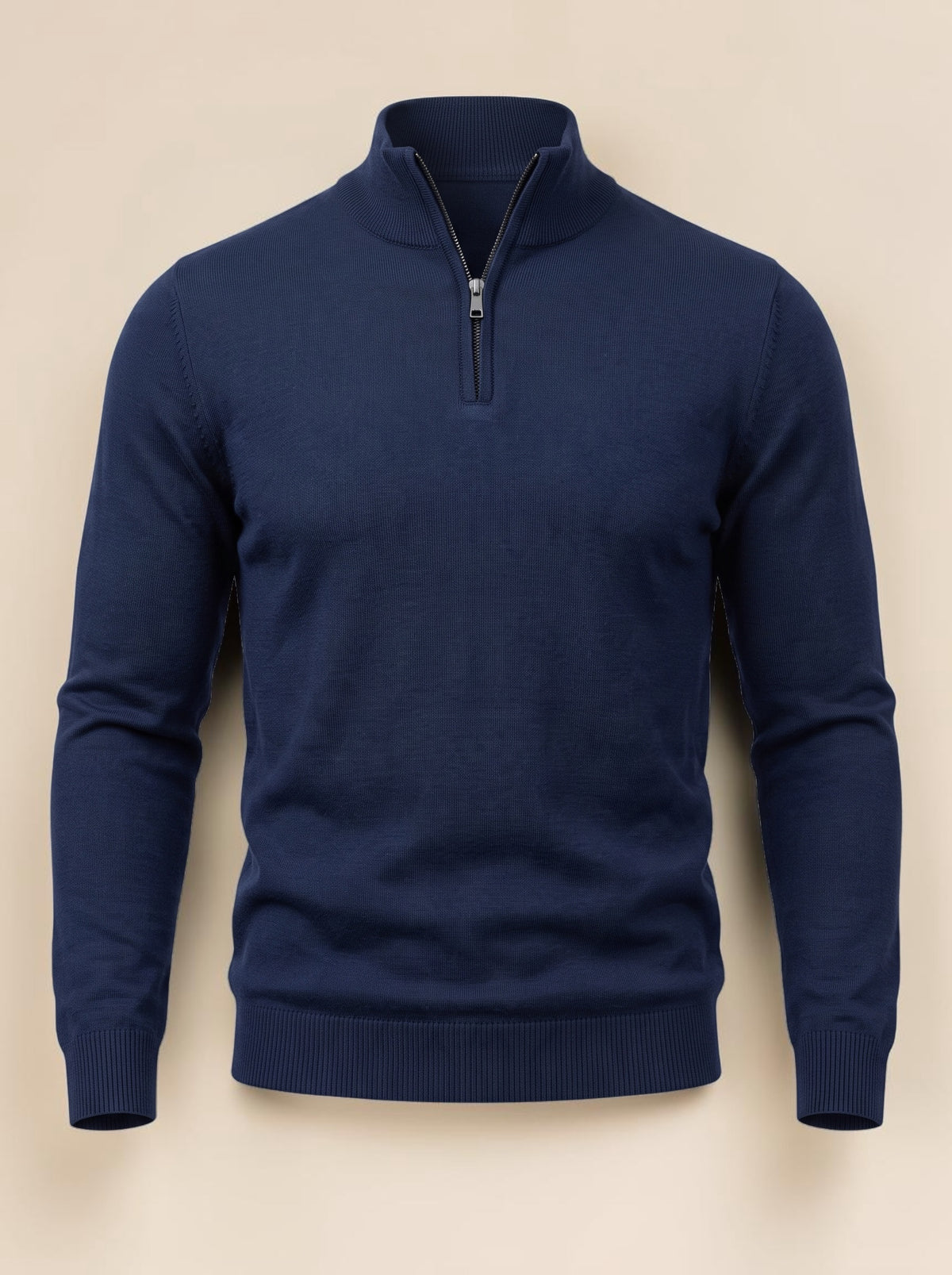 Quarter zipper knitwear - Navy