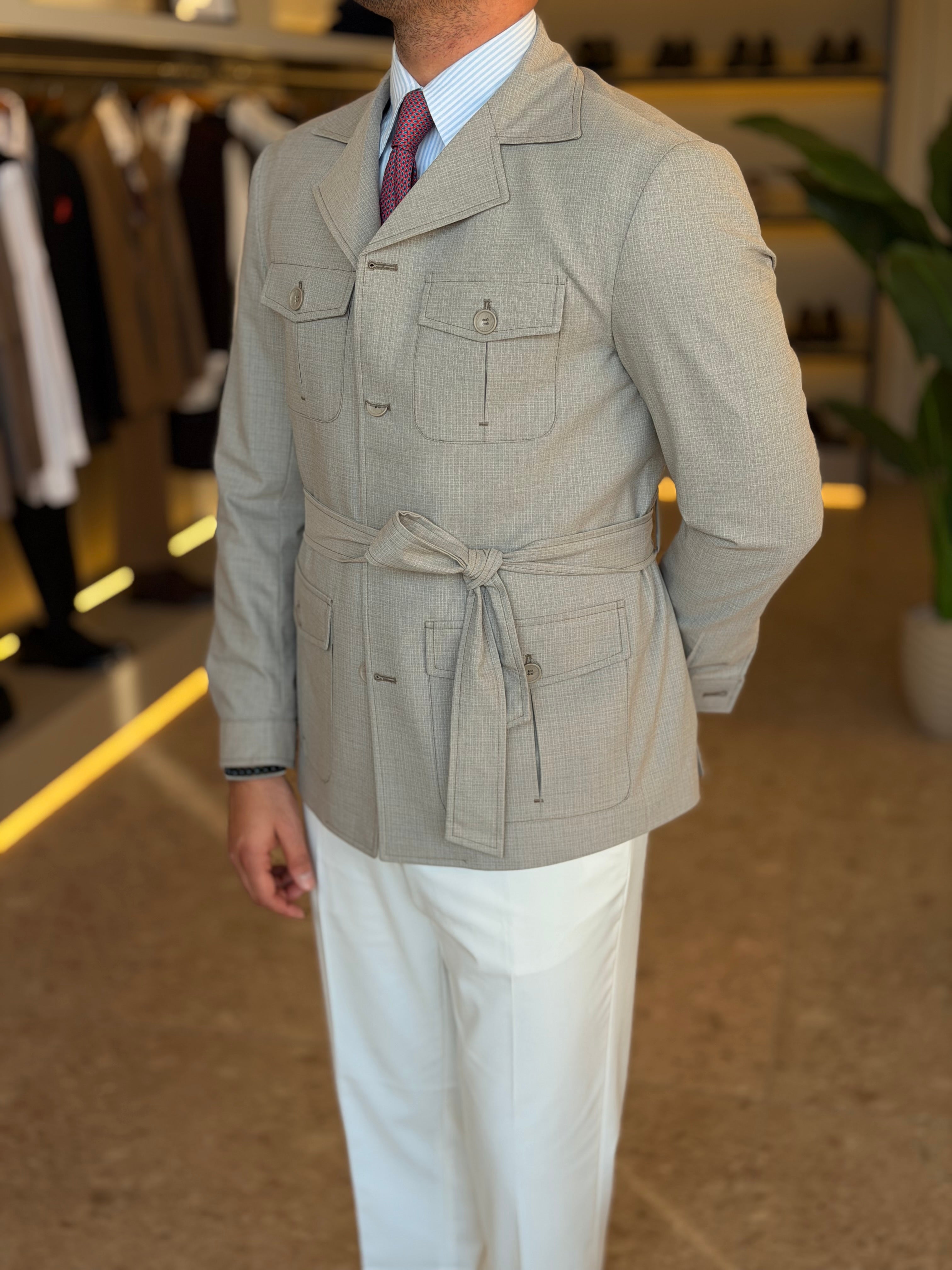 Safari Jacket - Beige pattern