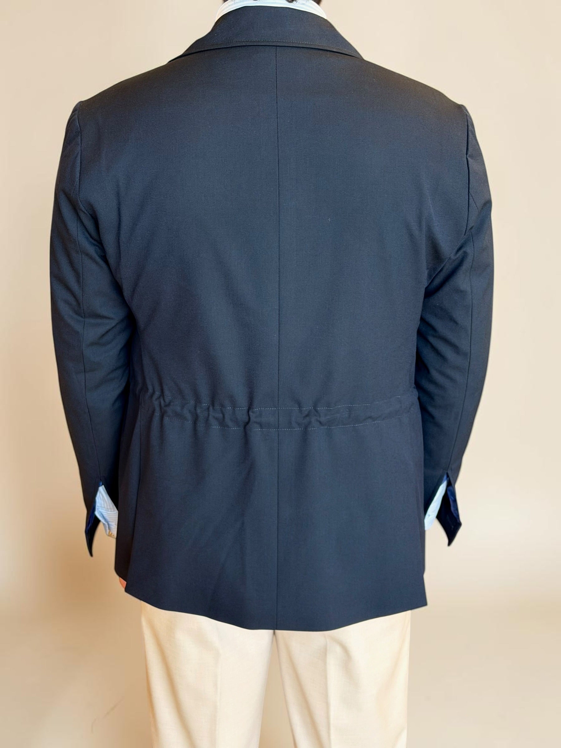 Safari hidden belt Jacket - Navy