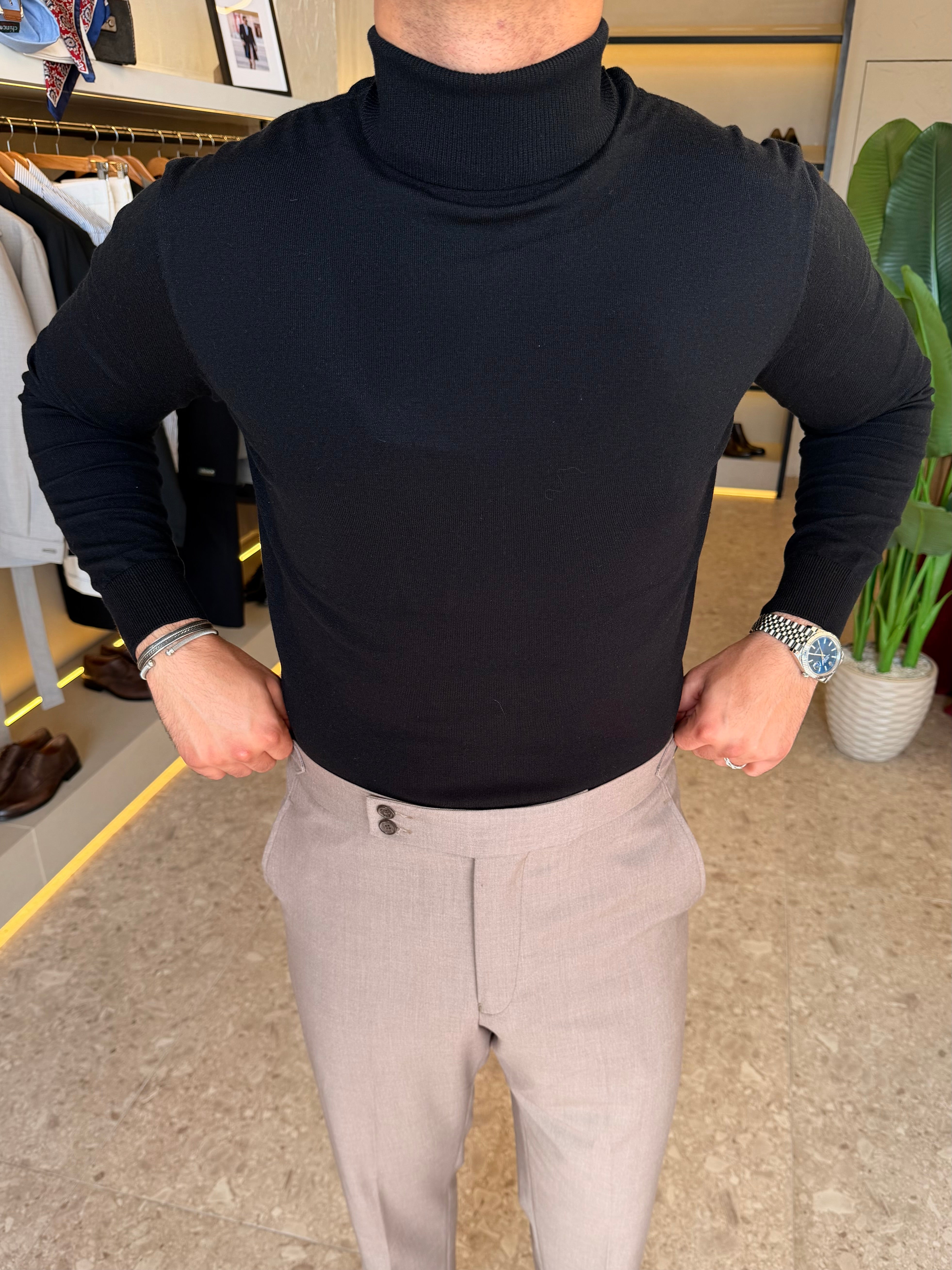 Knitwear High-Neck - Black