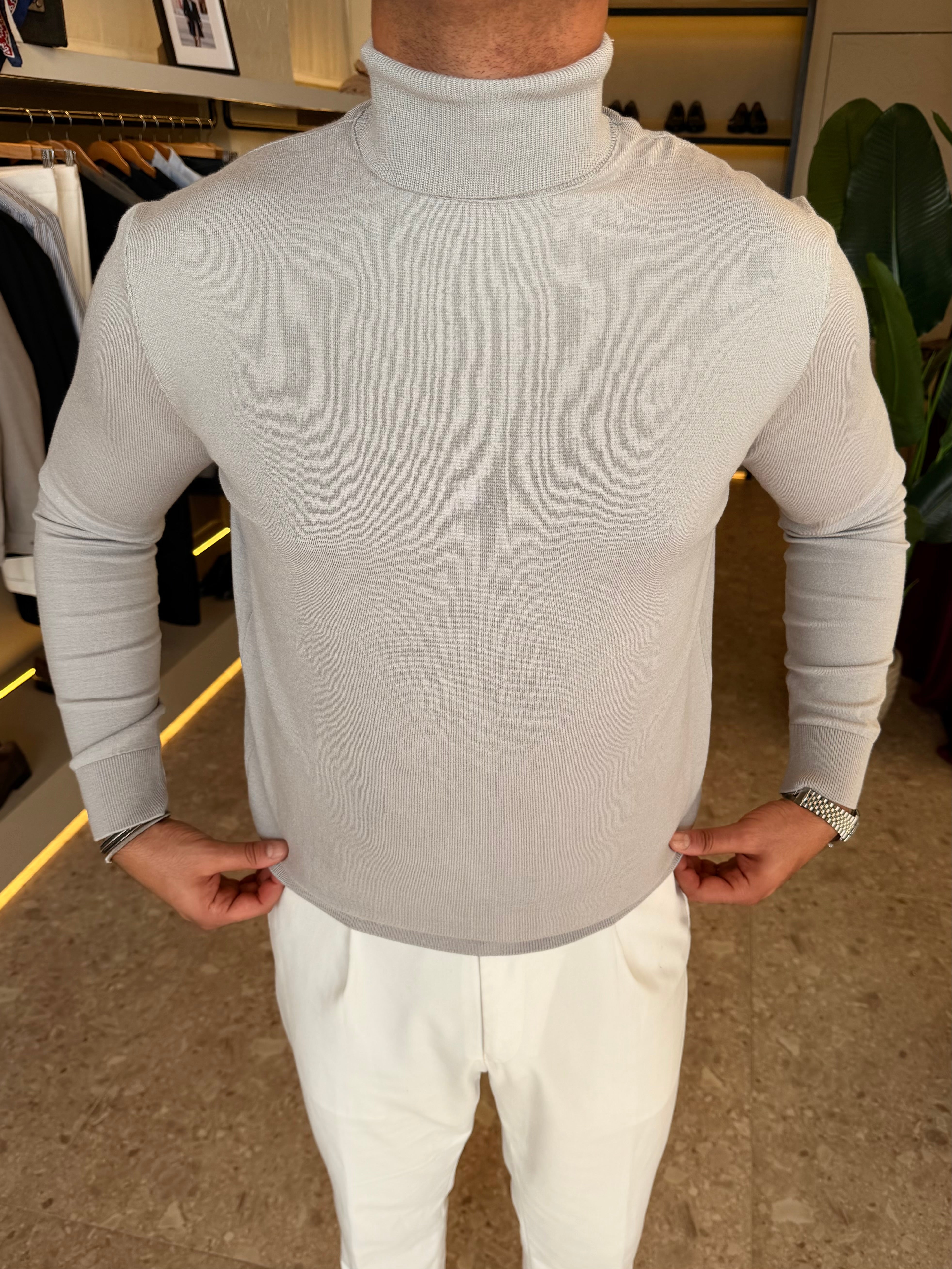 Knitwear High-Neck - Gray