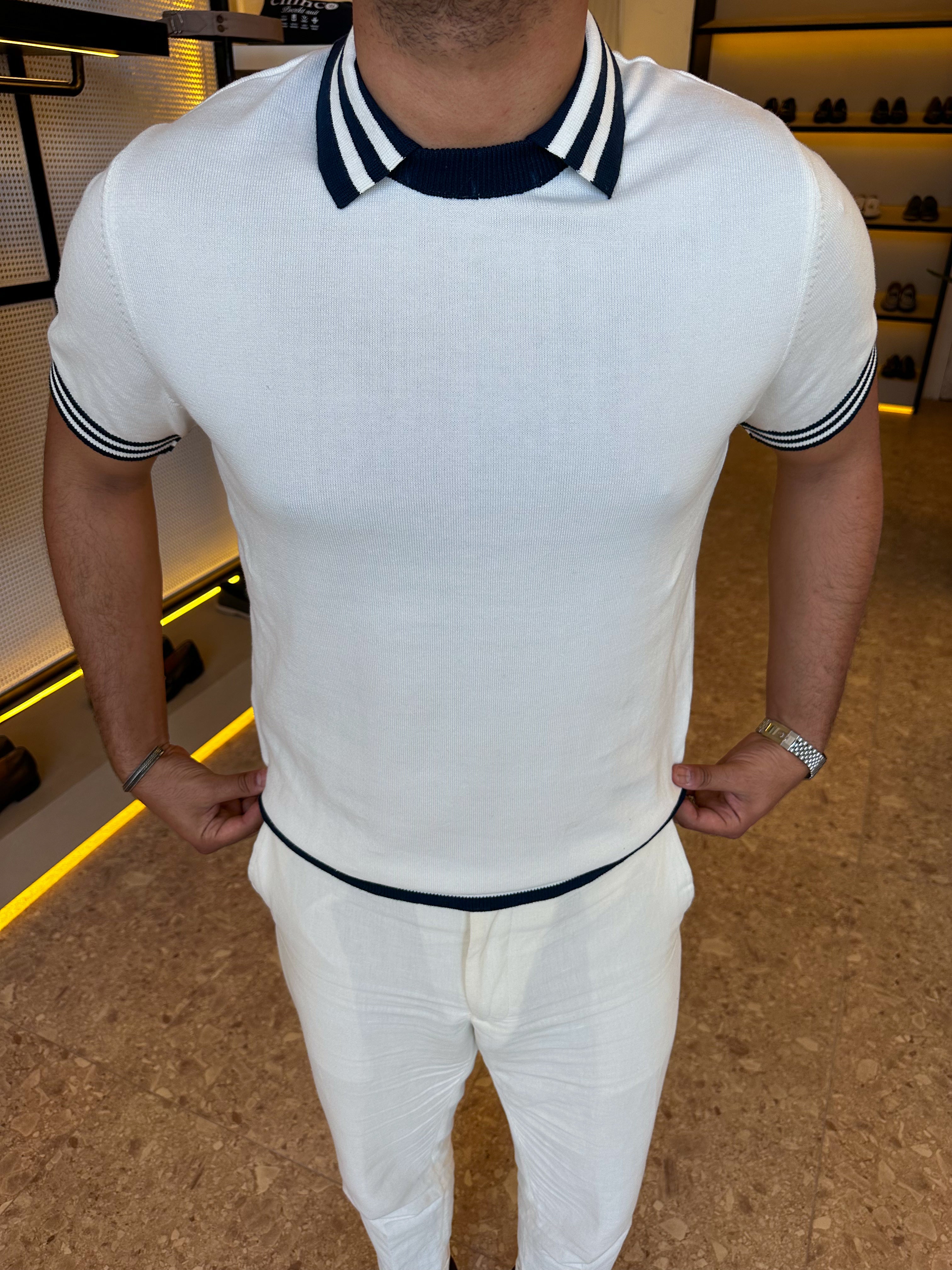 Polo round knitwear - Off white