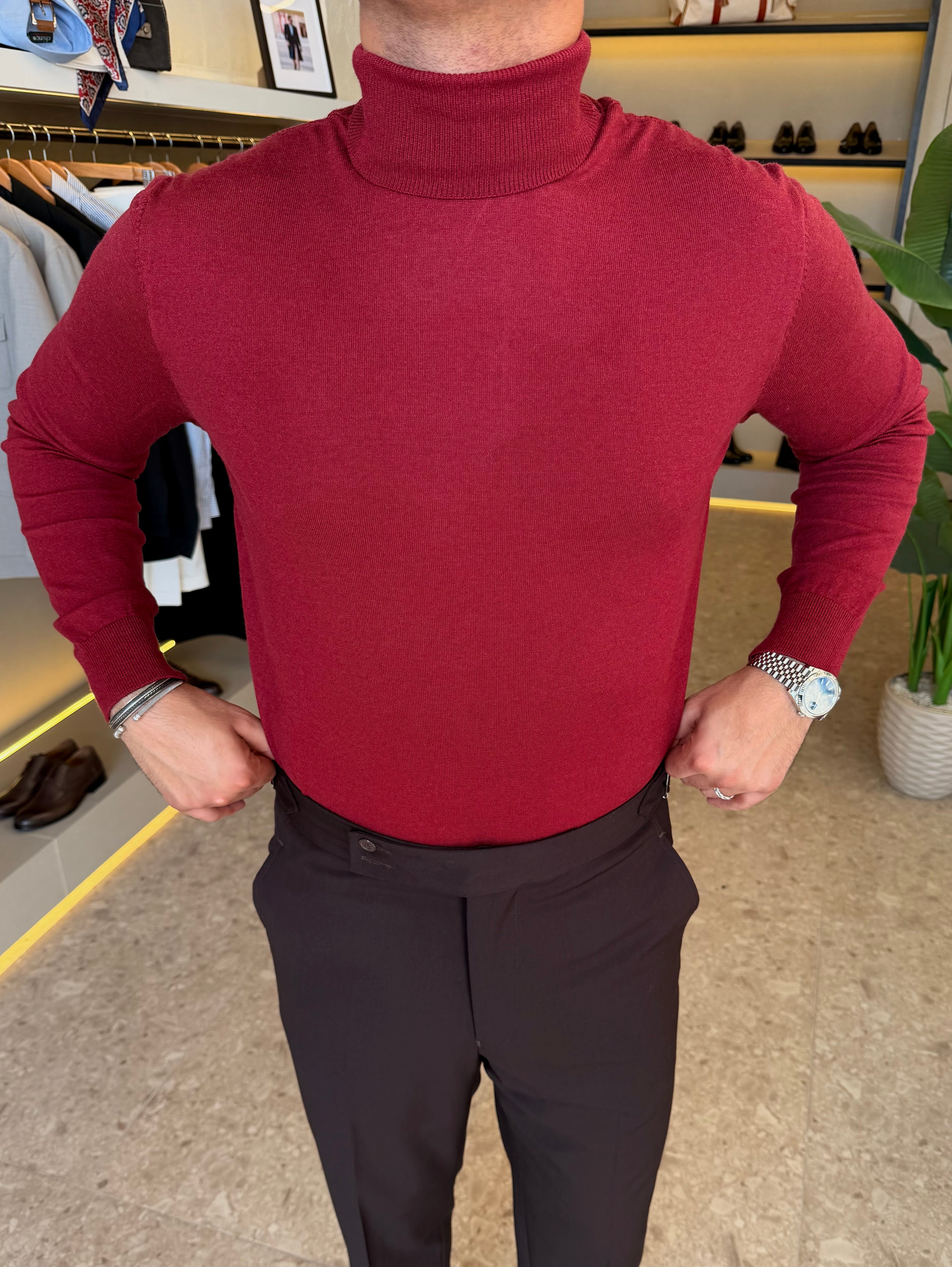 Knitwear High-Neck - Burgundy