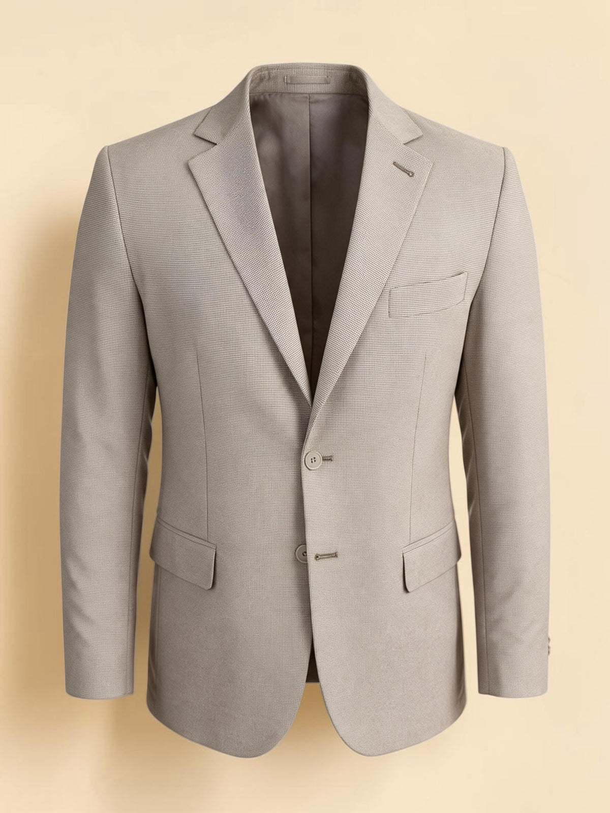 Houndstooth Tailored Blazer - Brown