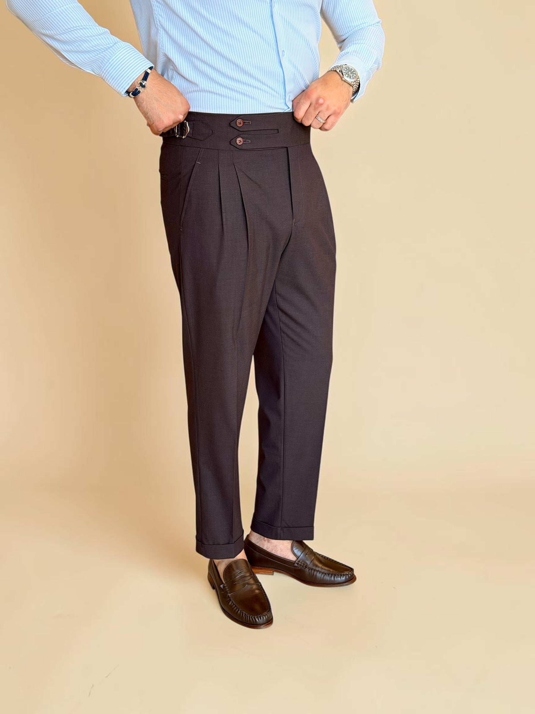 Double-Belt Gurkha trousers- brown