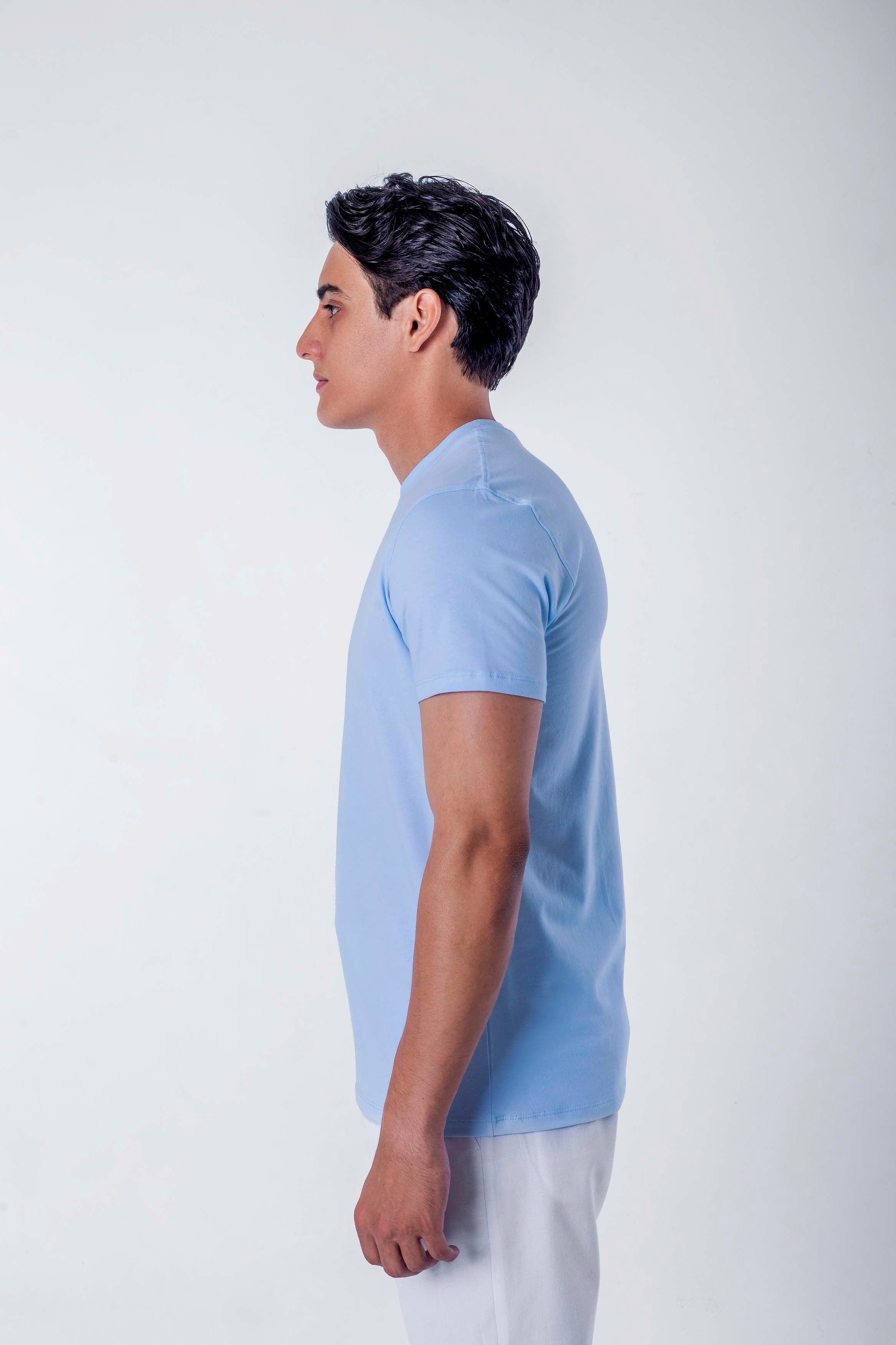 BASIC T-SHIRT-baby blue basic