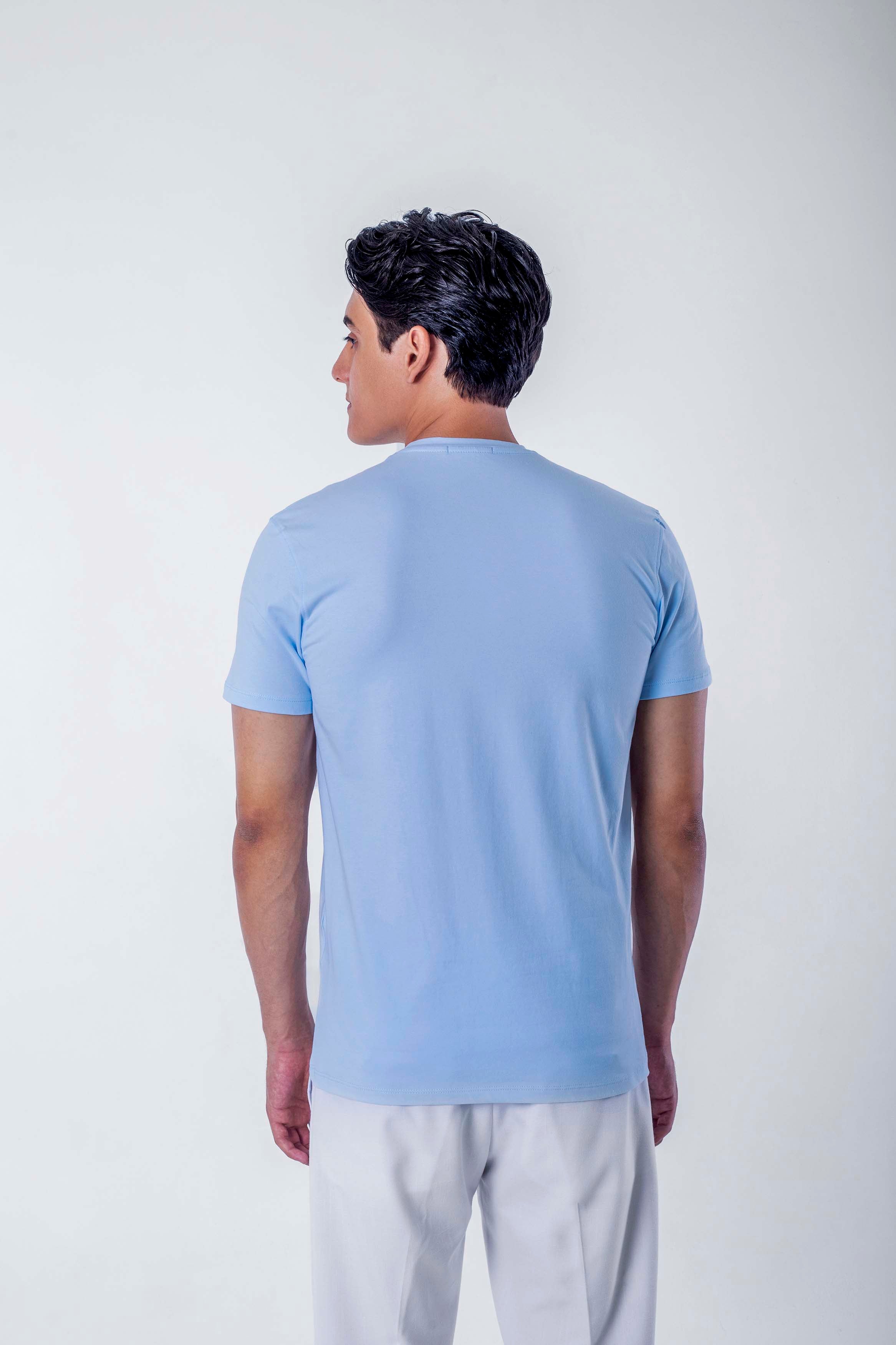 BASIC T-SHIRT-baby blue basic