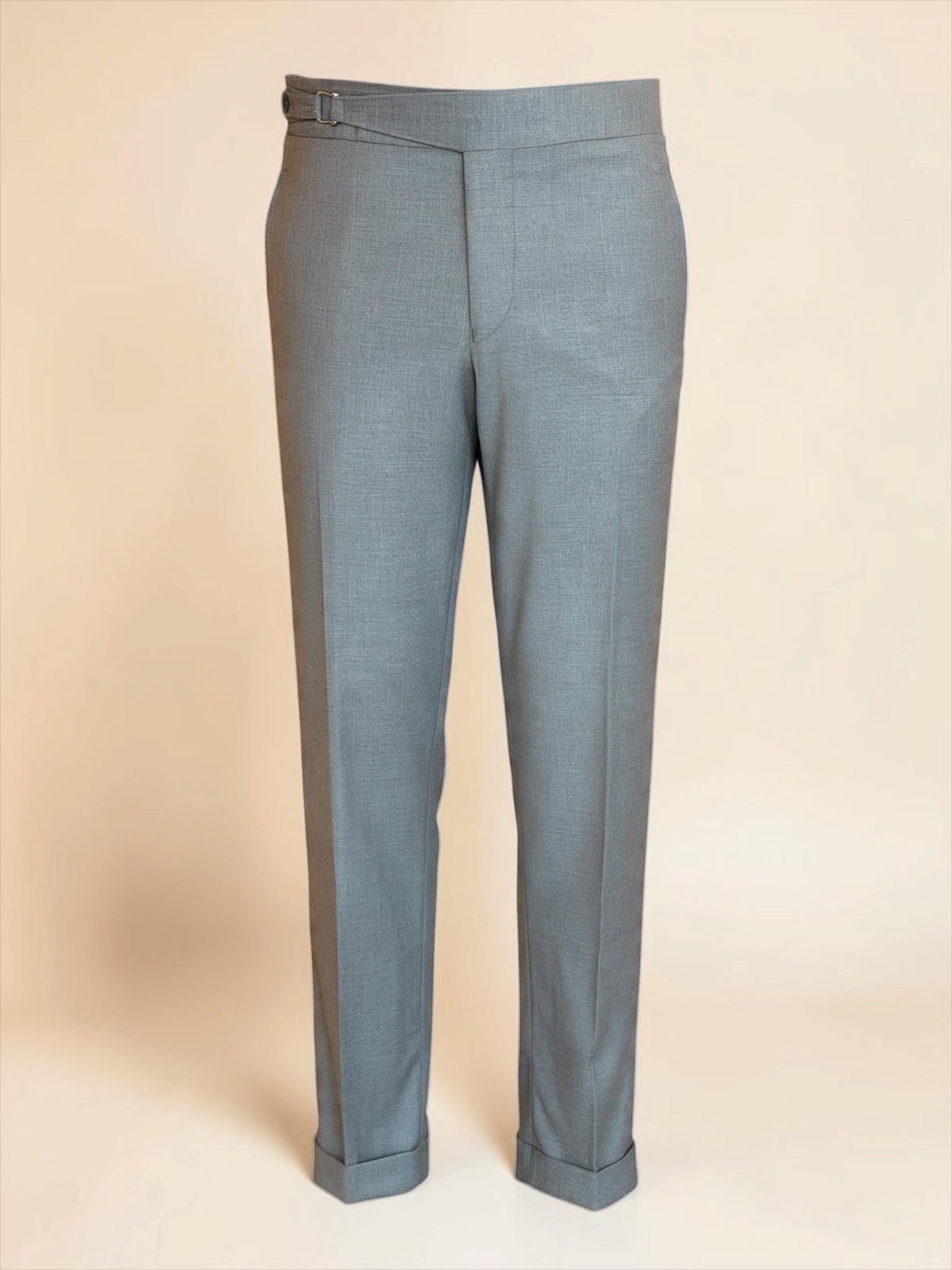One side stripe gurkha trousers - Gray