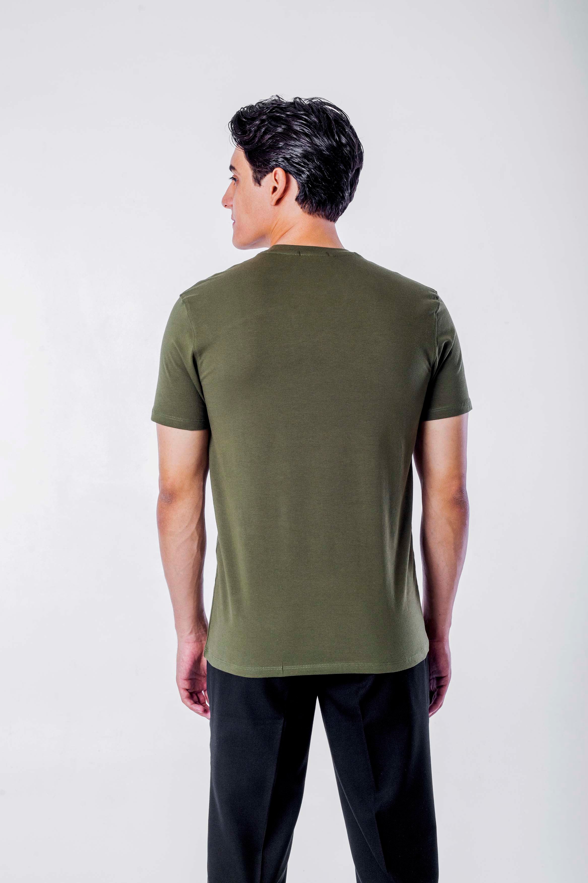 BASIC T-SHIRT -olive basic