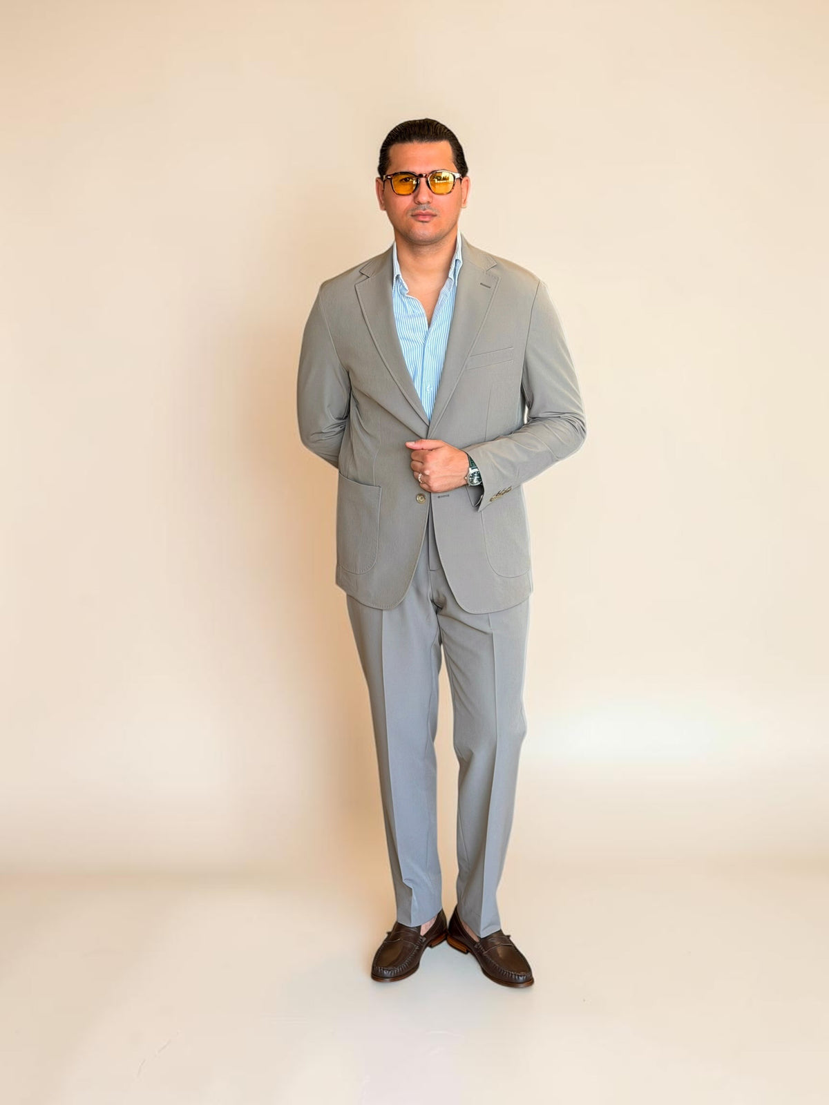 Pocket suit - light olive