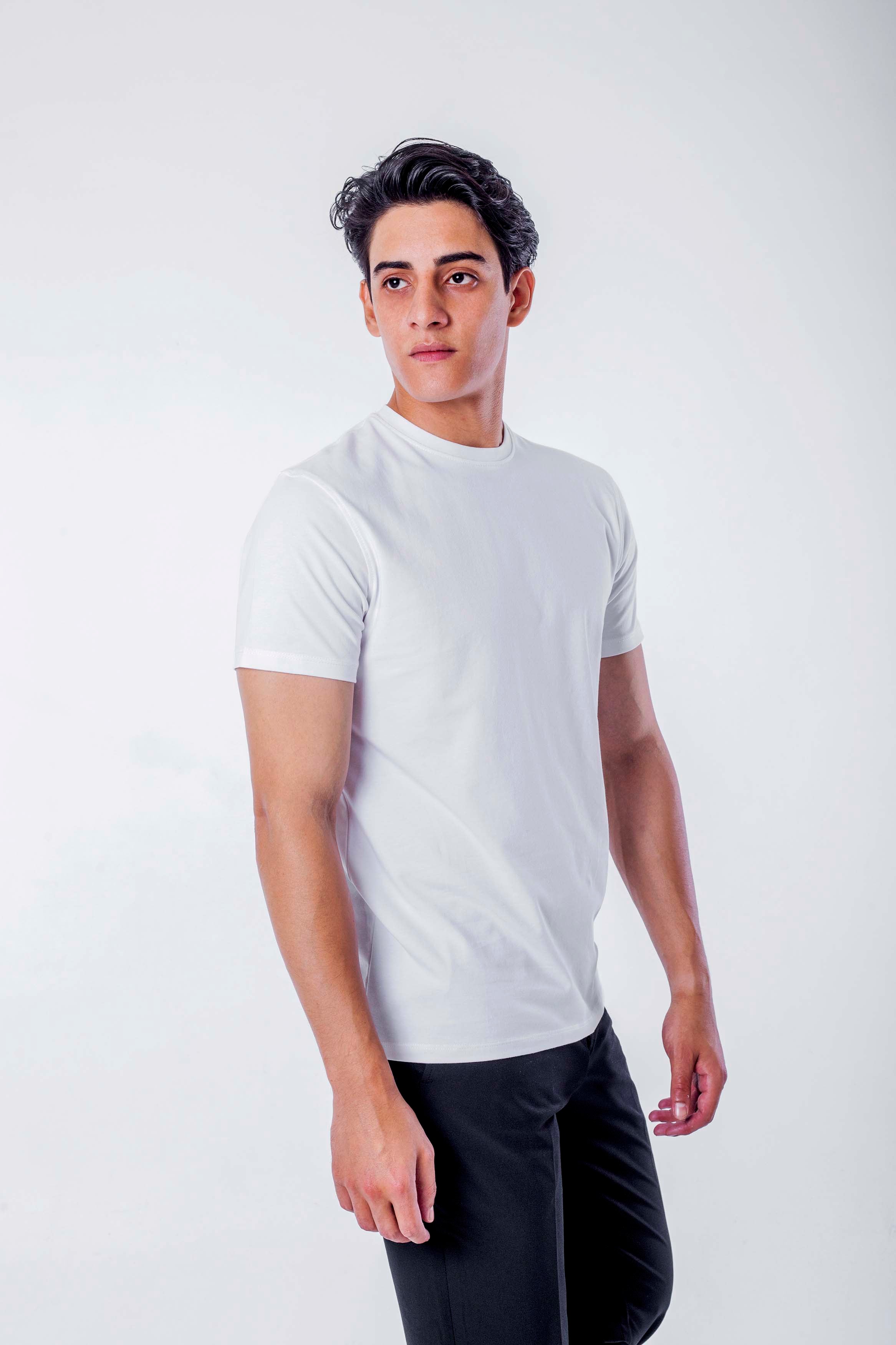 BASIC T-SHIRT- white basic