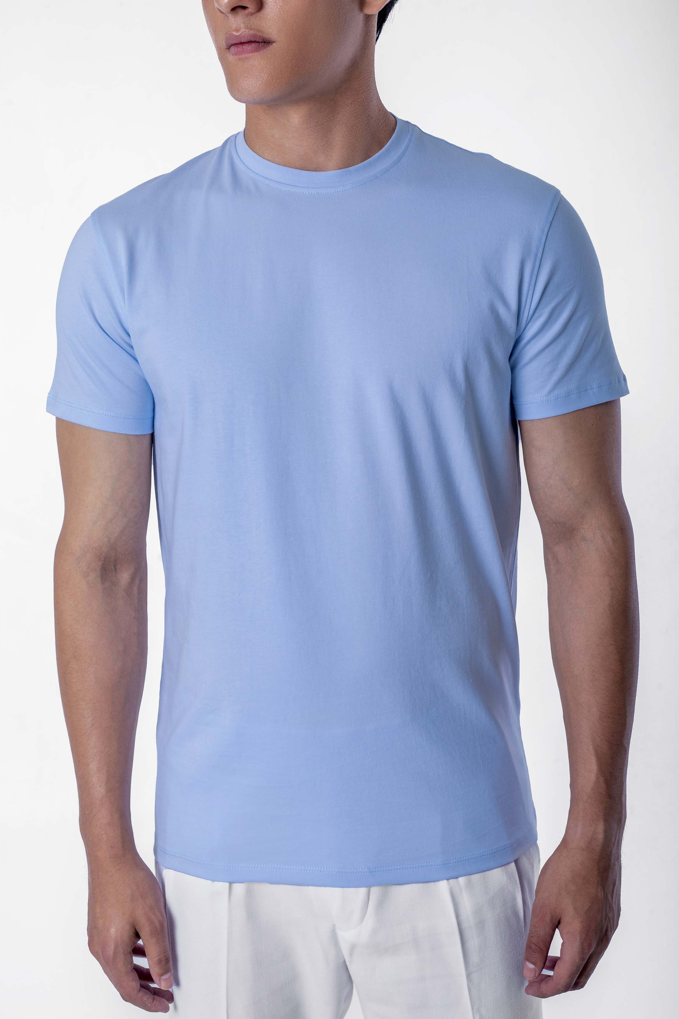 BASIC T-SHIRT-baby blue basic