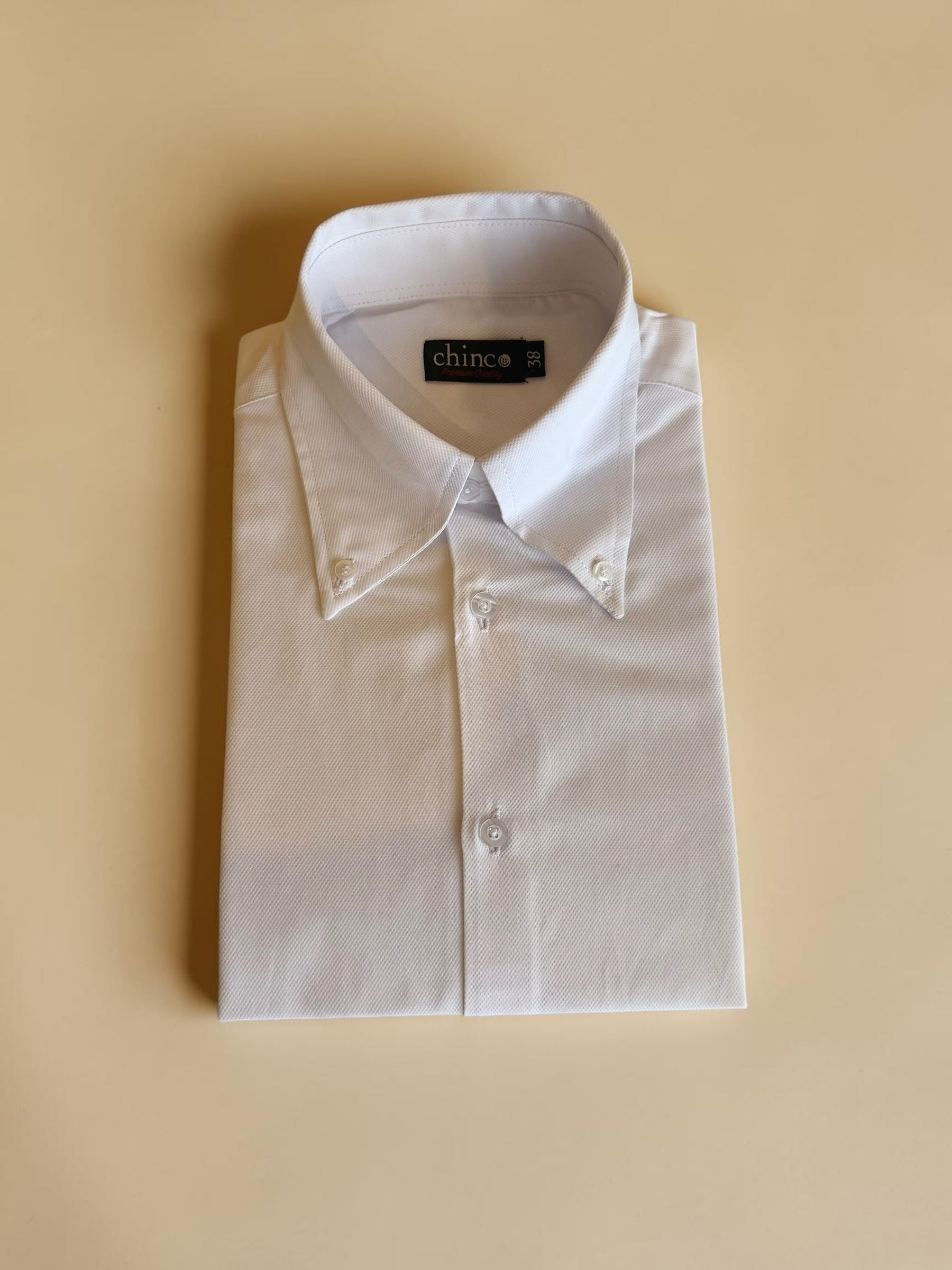 Dots pattern classic shirt - white