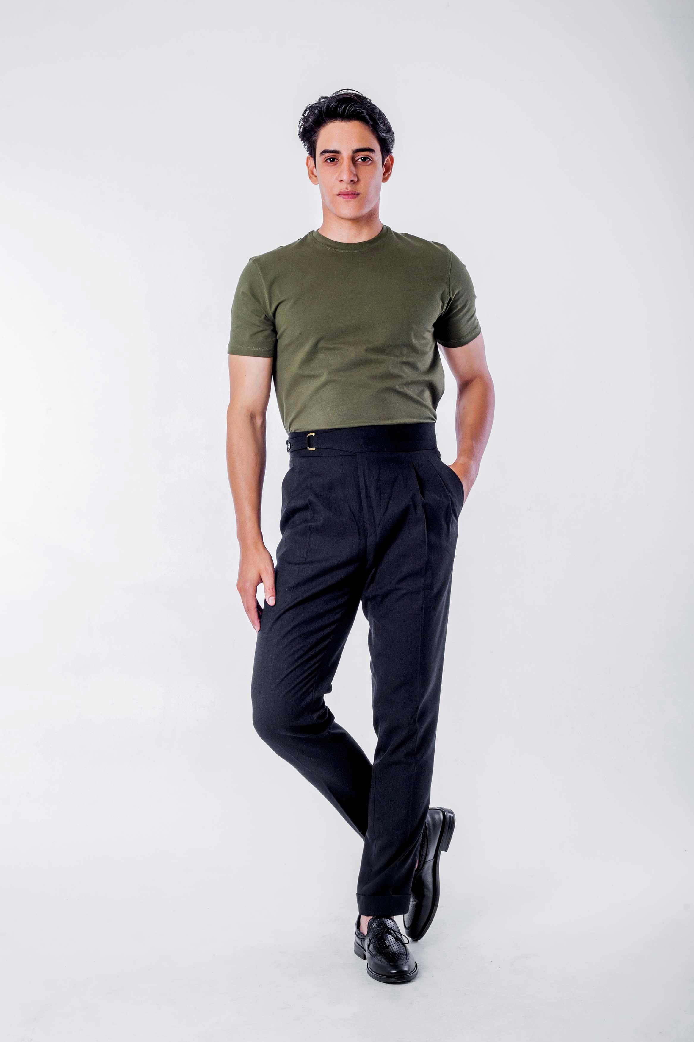 BASIC T-SHIRT -olive basic