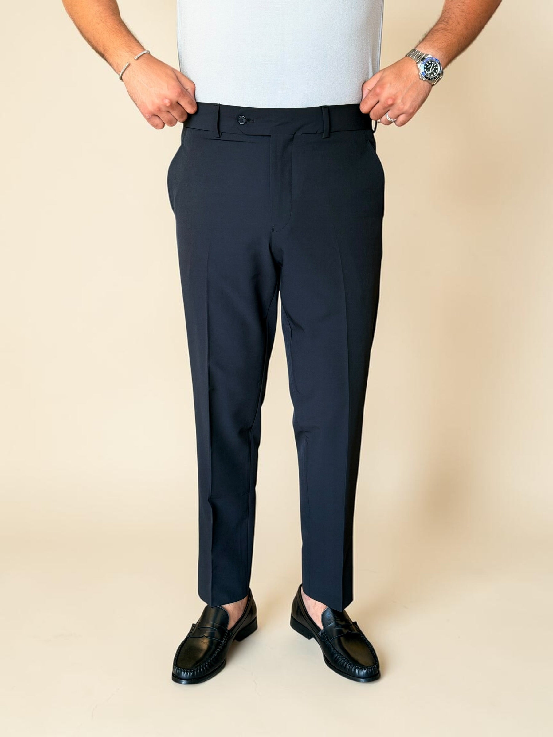 Tailored Lycra Trousers - Black