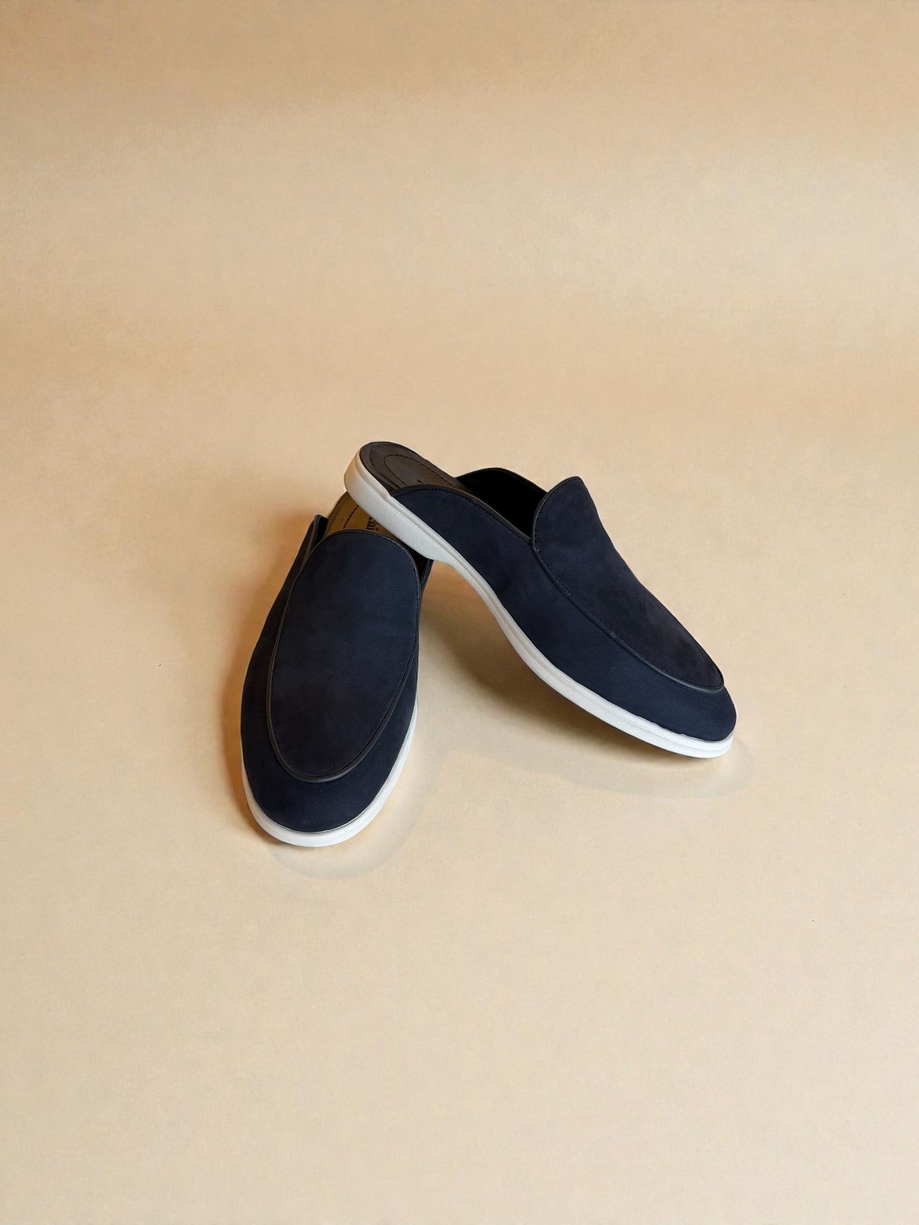 Suede mule - Navy
