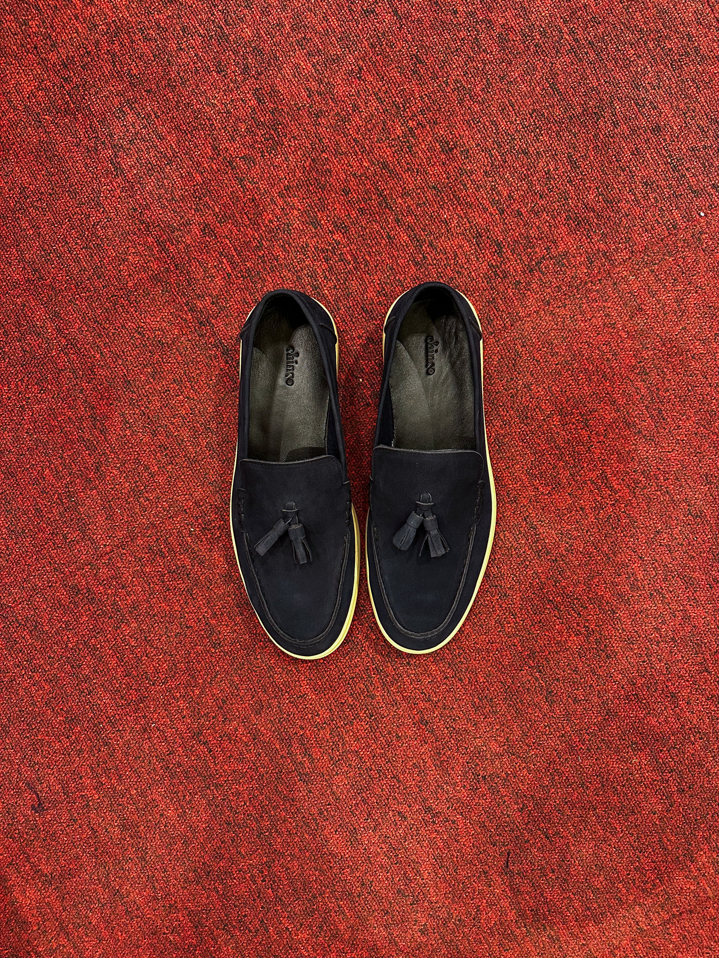 Tassels Suede loafers -navy