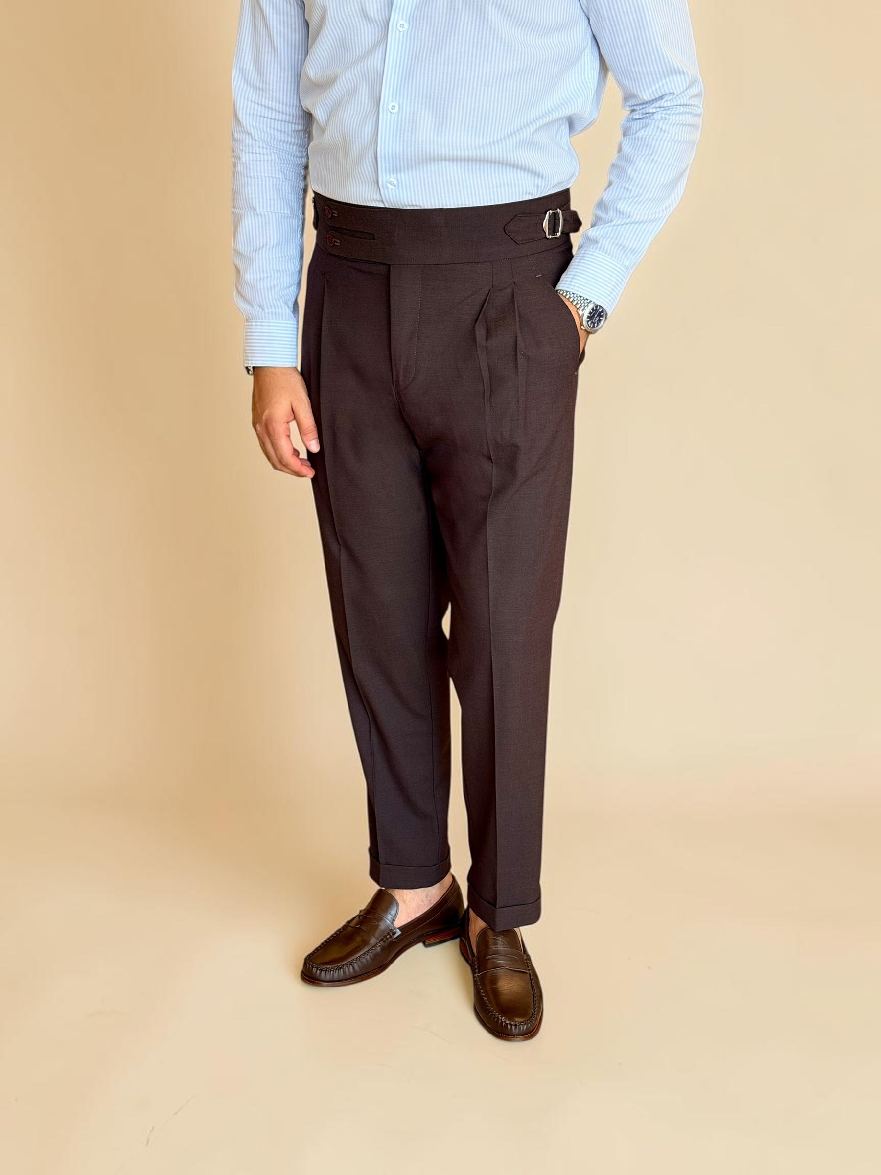 Double-Belt Gurkha trousers- brown