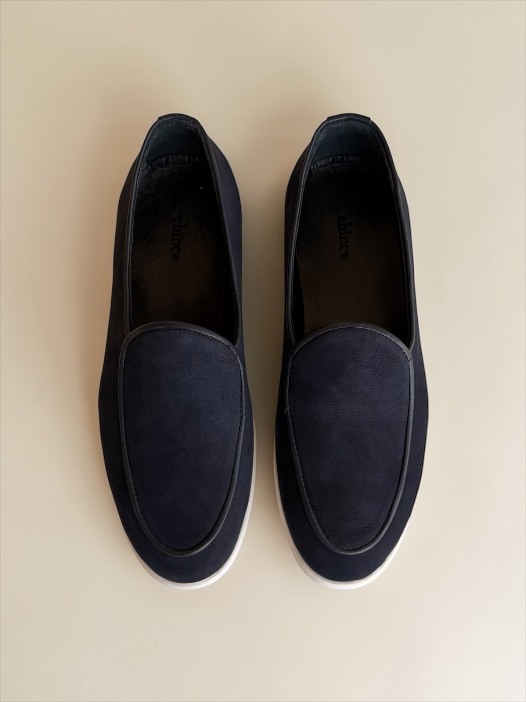 Suede leather loafers - Navy
