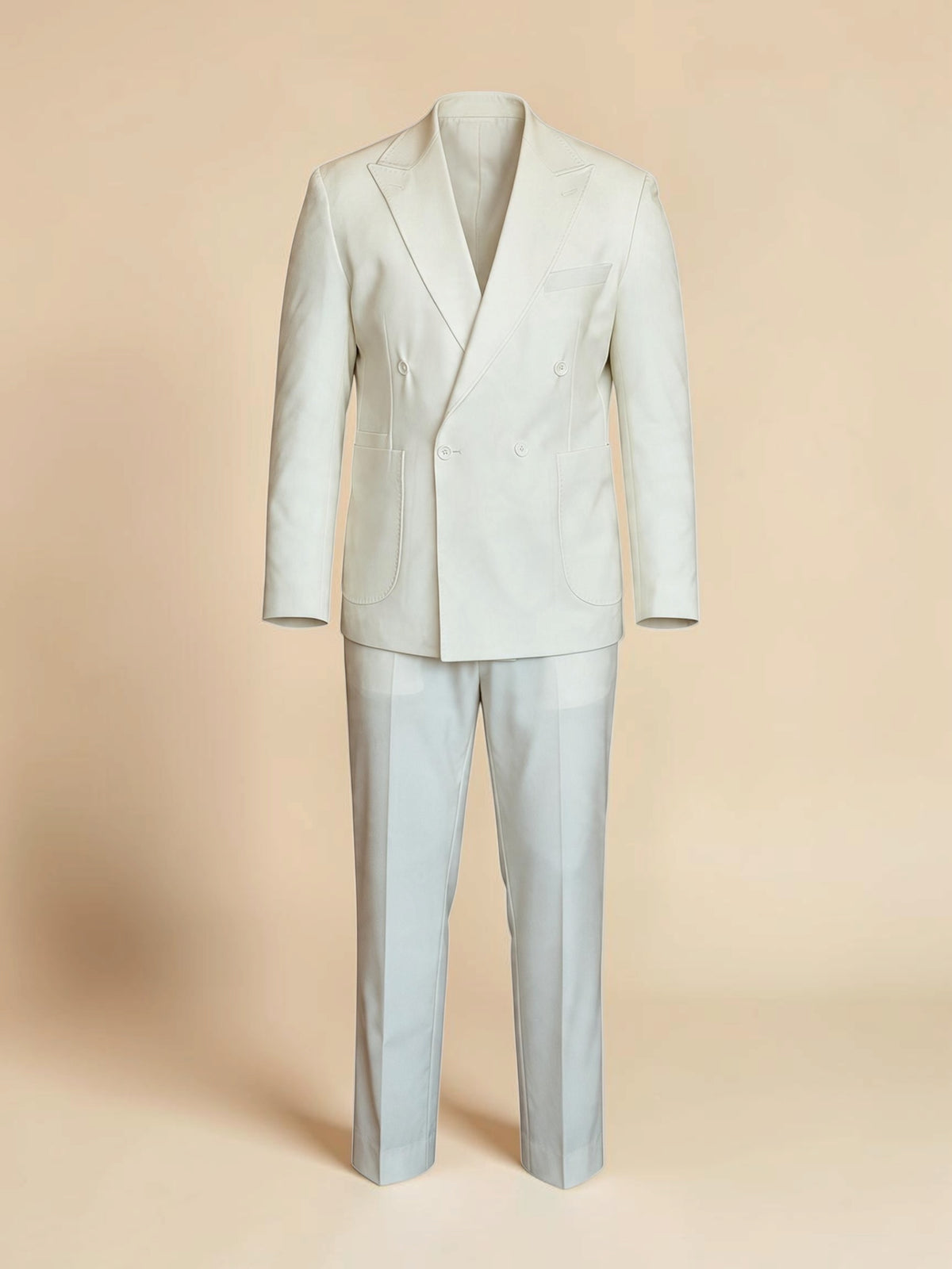Double breasted 4 button suit - Off white