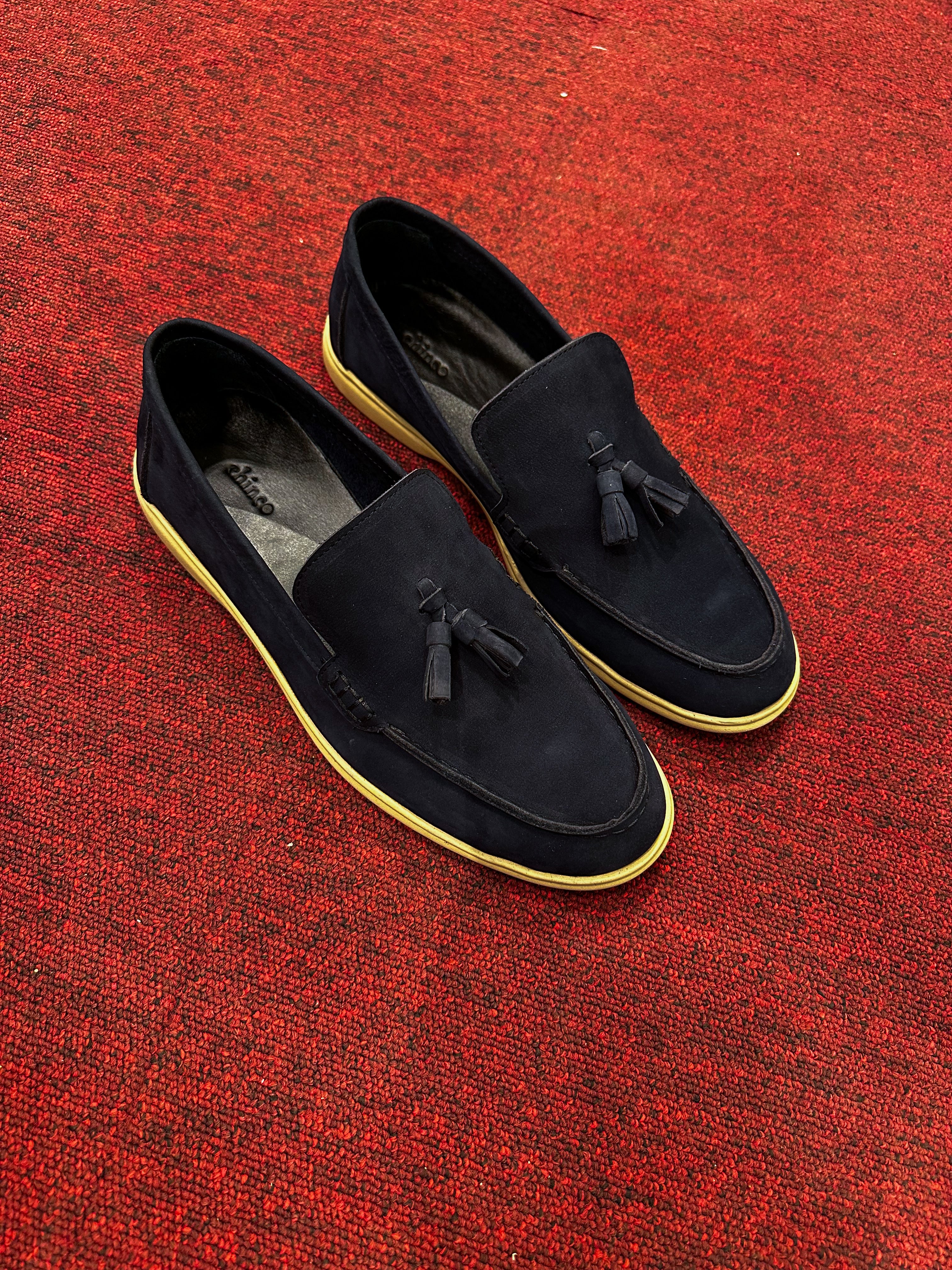 Tassels Suede loafers -navy