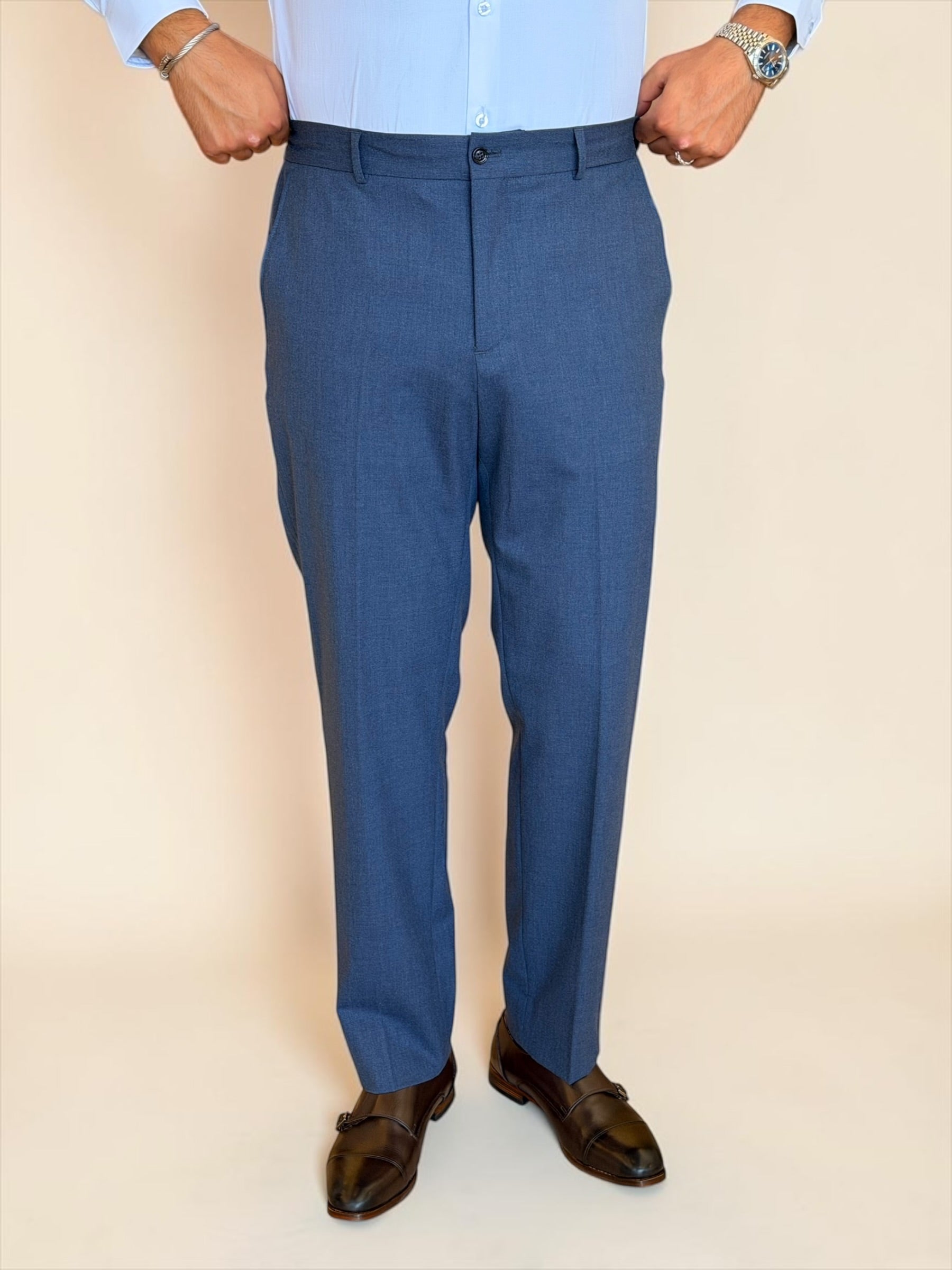 Double breasted 4 button suit - Blue