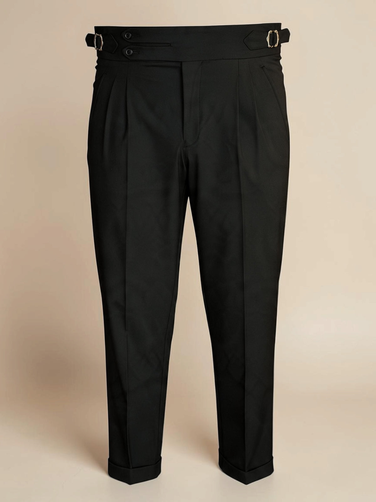 Double-Belt Gurkha trousers- Black