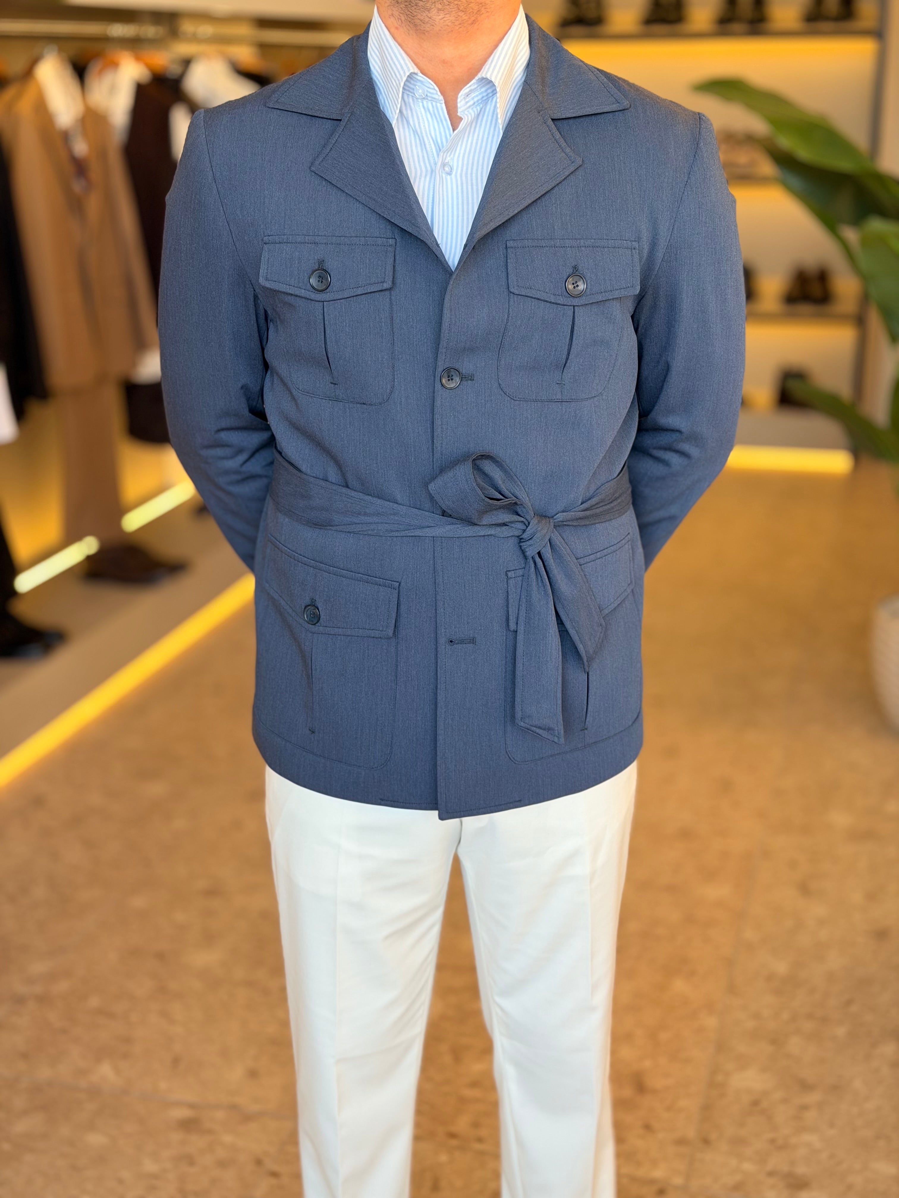 Safari Jacket - Blue