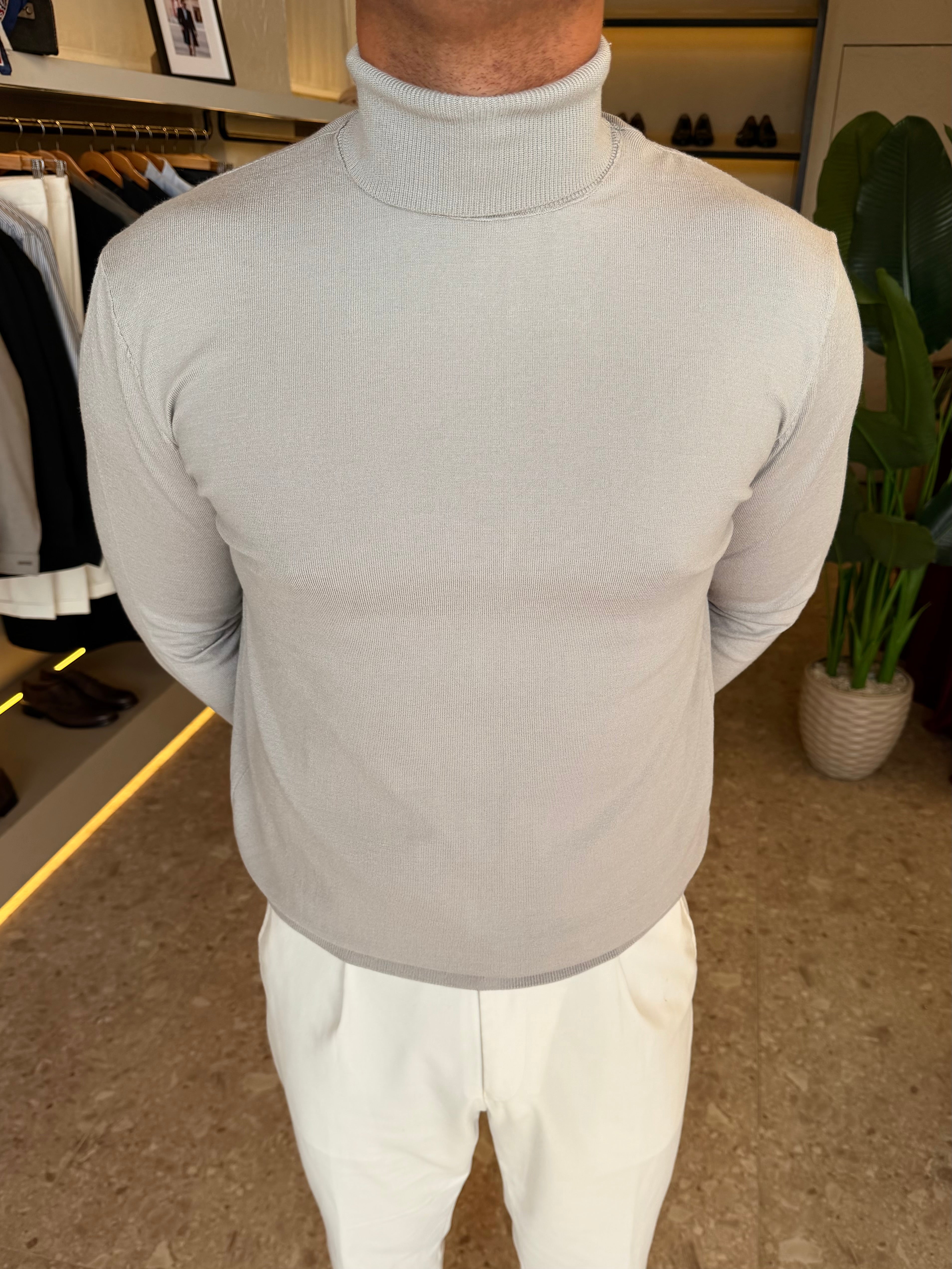 Knitwear High-Neck - Gray