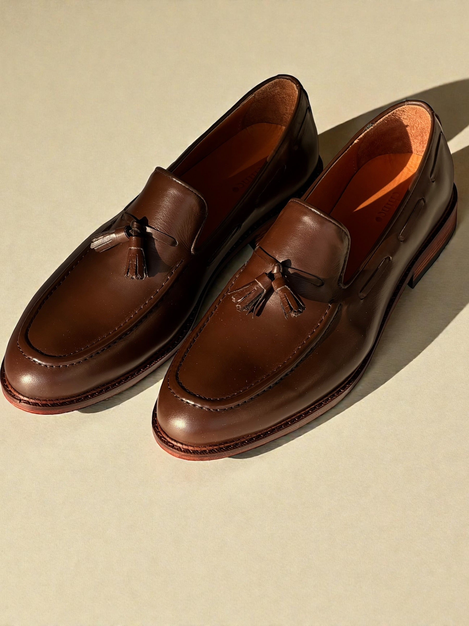 Tassels leather loafers - Brown
