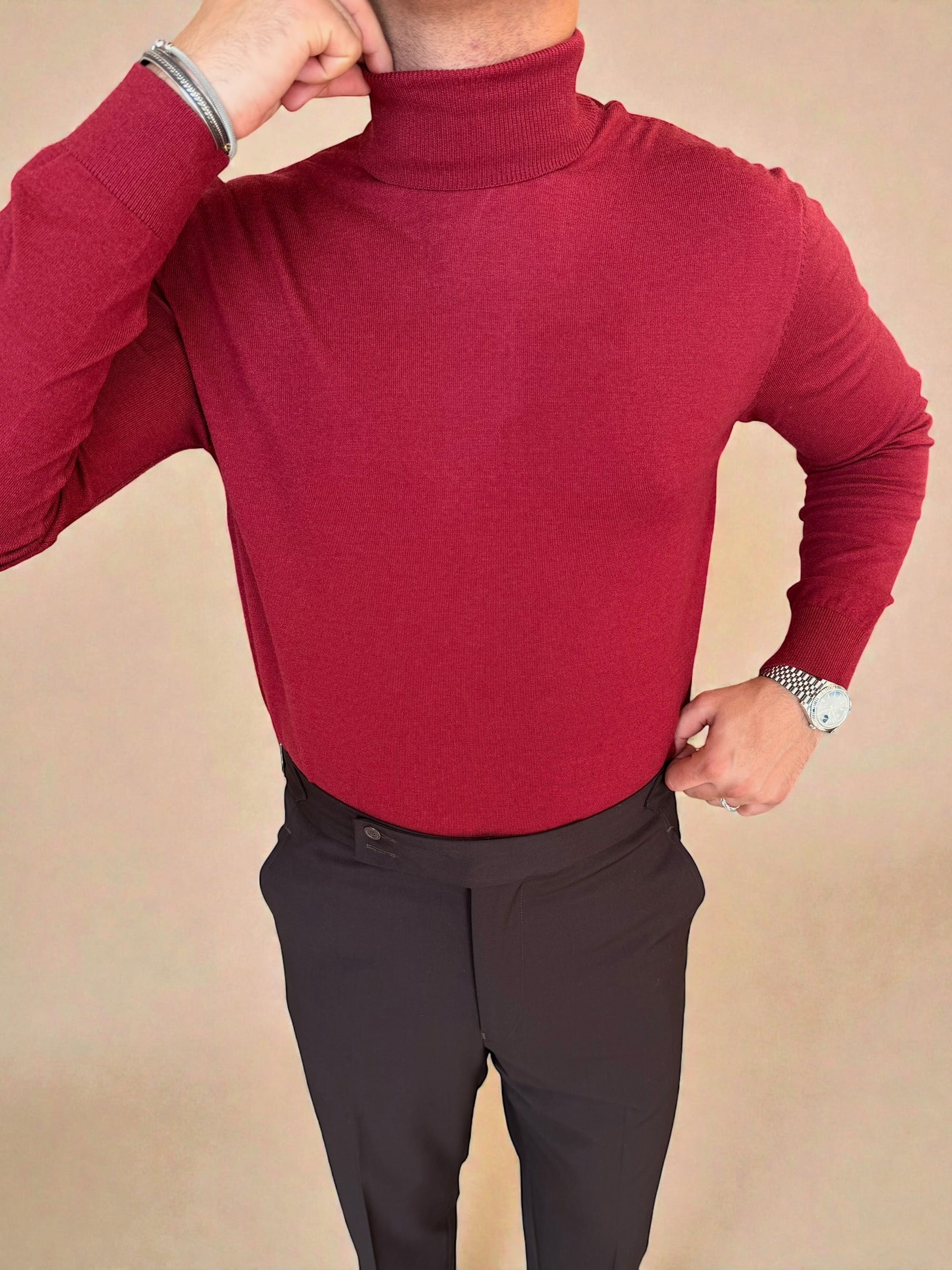 Knitwear High-Neck - Burgundy
