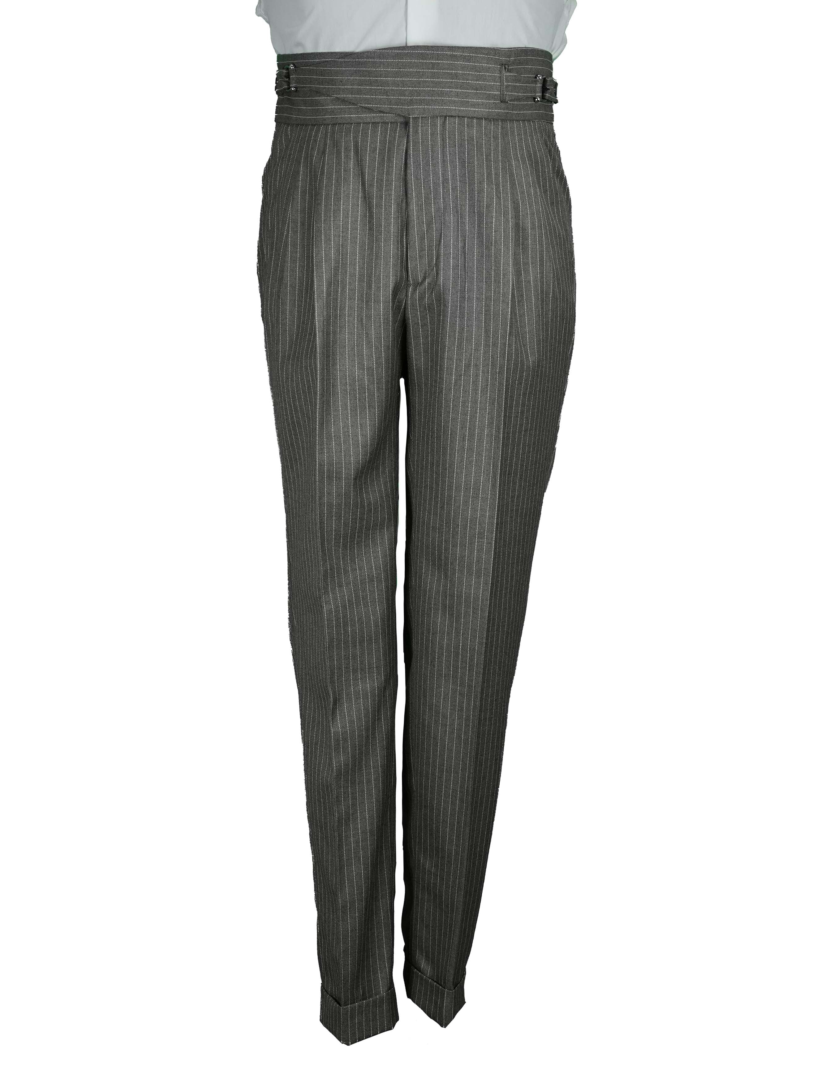 Two side high waist gurkhra trousers - Grey