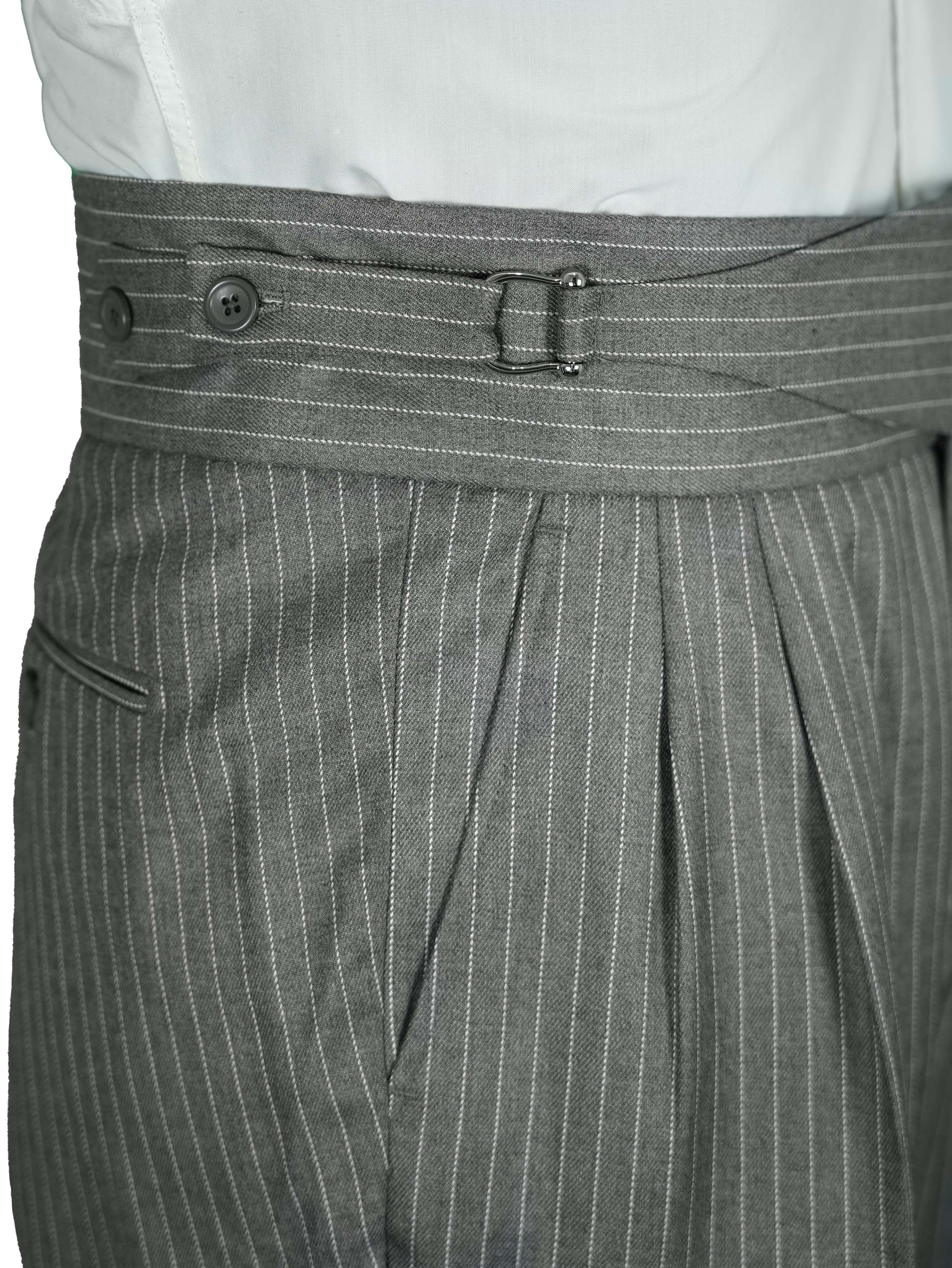 Two side high waist gurkhra trousers - Grey