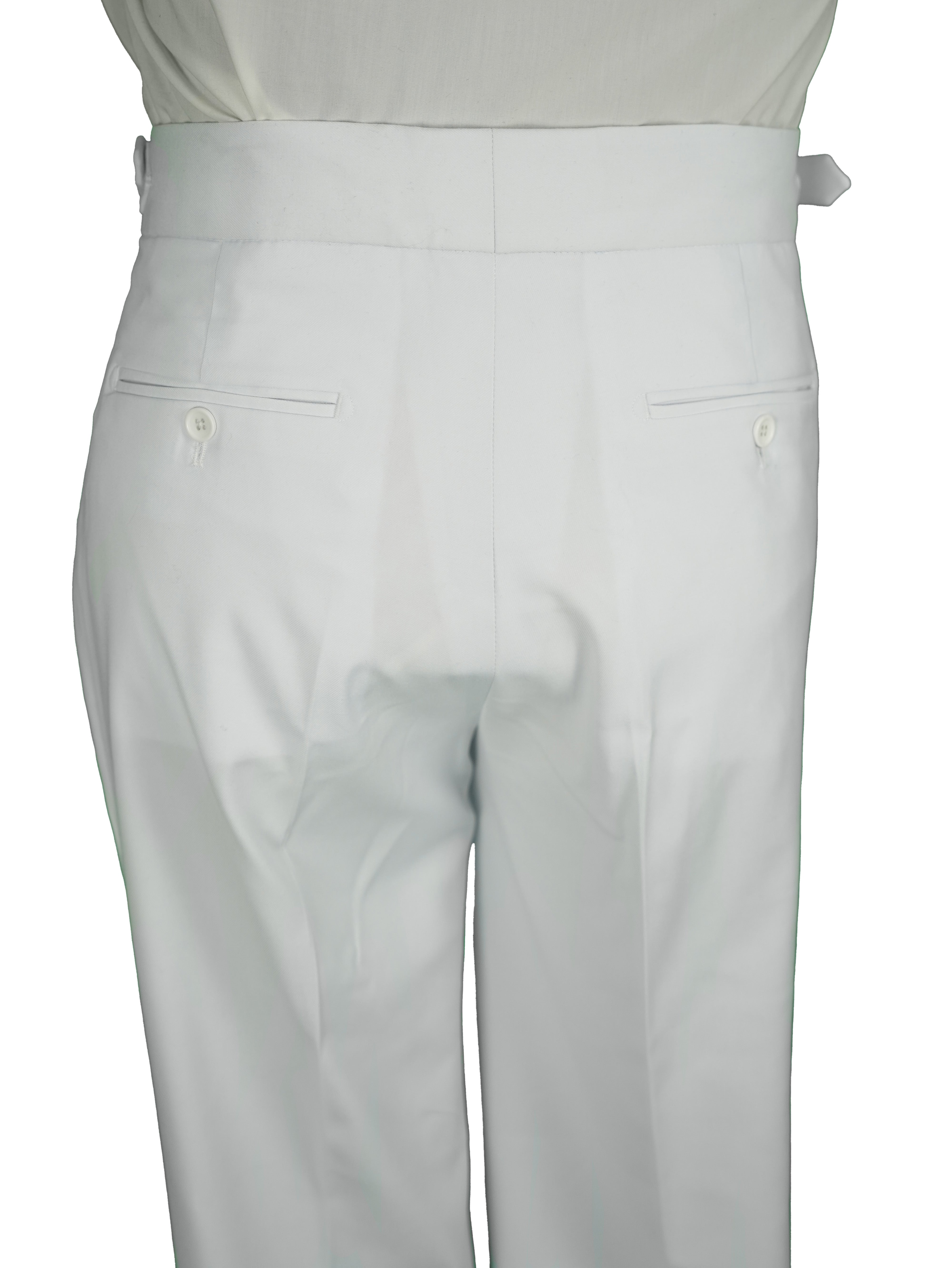 two button hight Waist Gurkha trousers - White