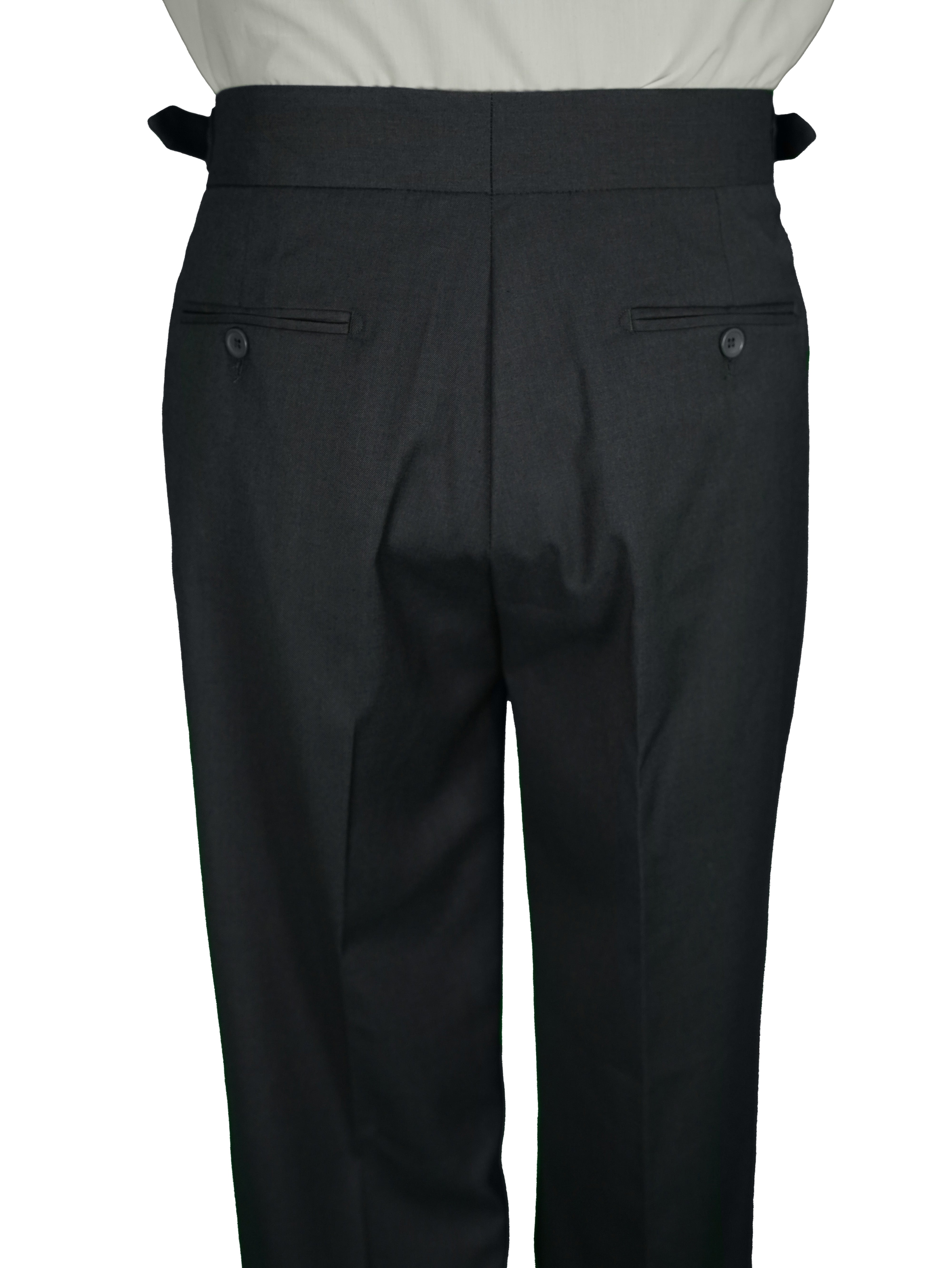 two button hight Waist Gurkha trousers -   gray