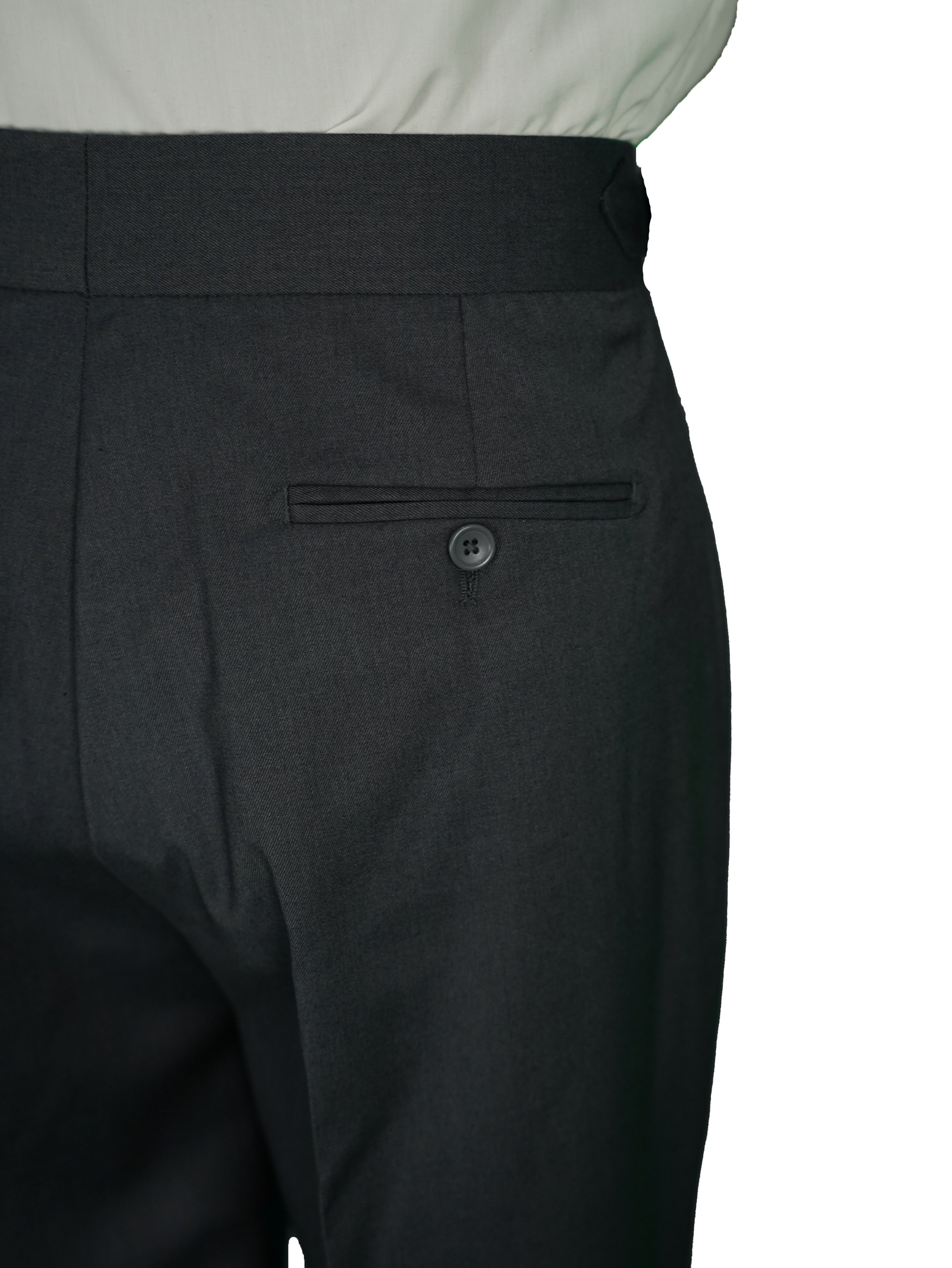 two button hight Waist Gurkha trousers -   gray