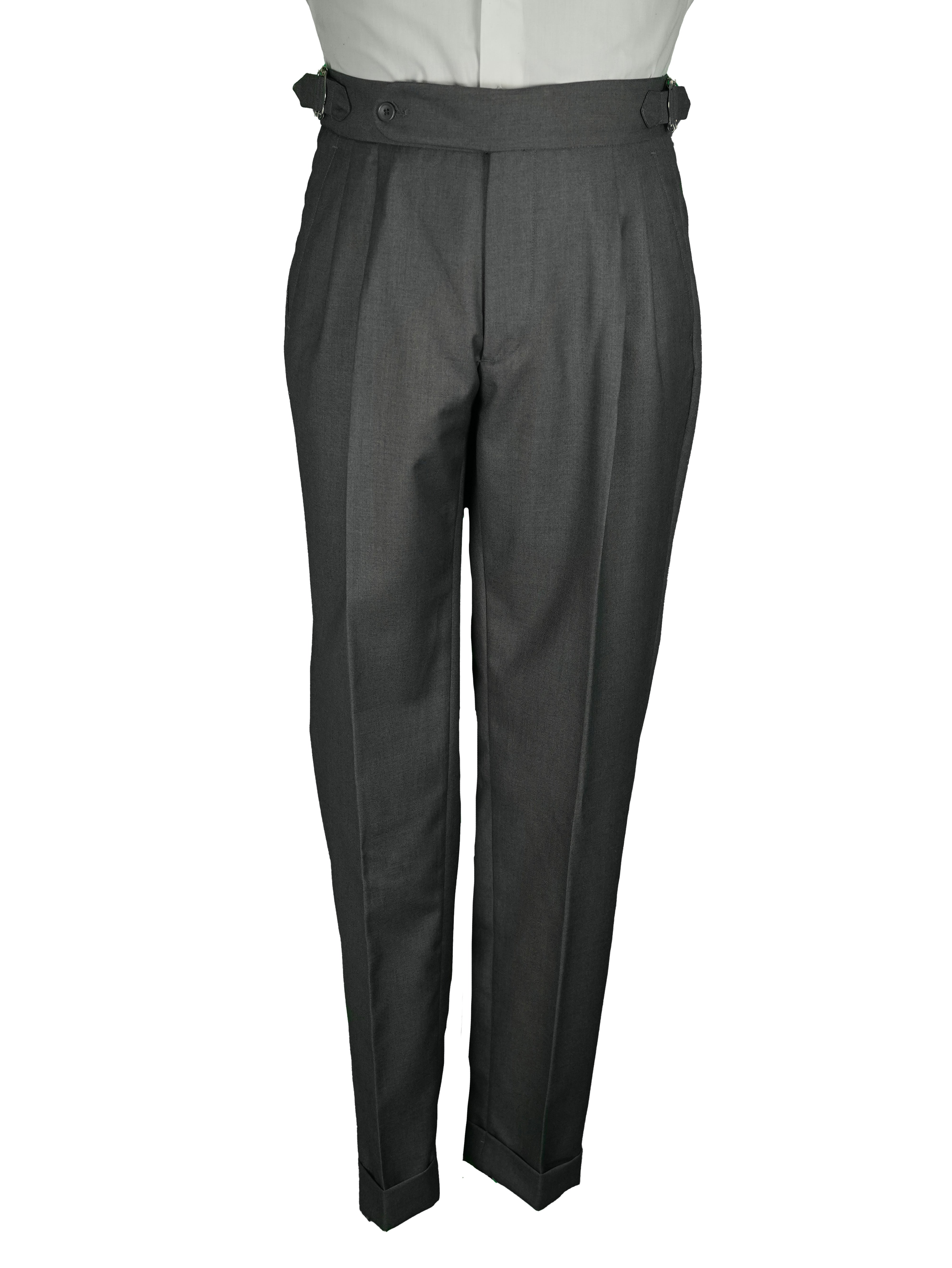 one button hight waist Gurkha trousers - Grey