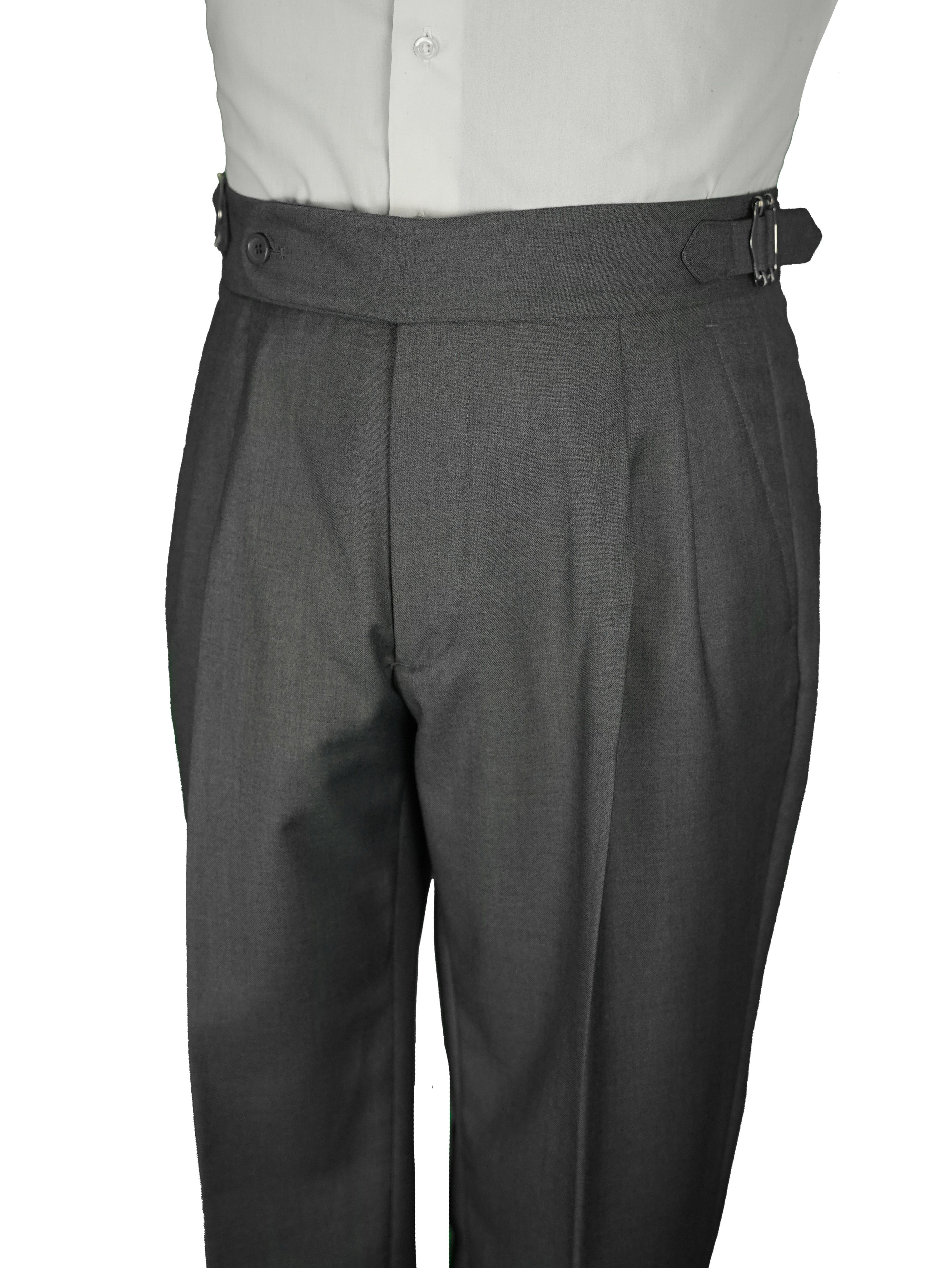 one button hight waist Gurkha trousers - Grey