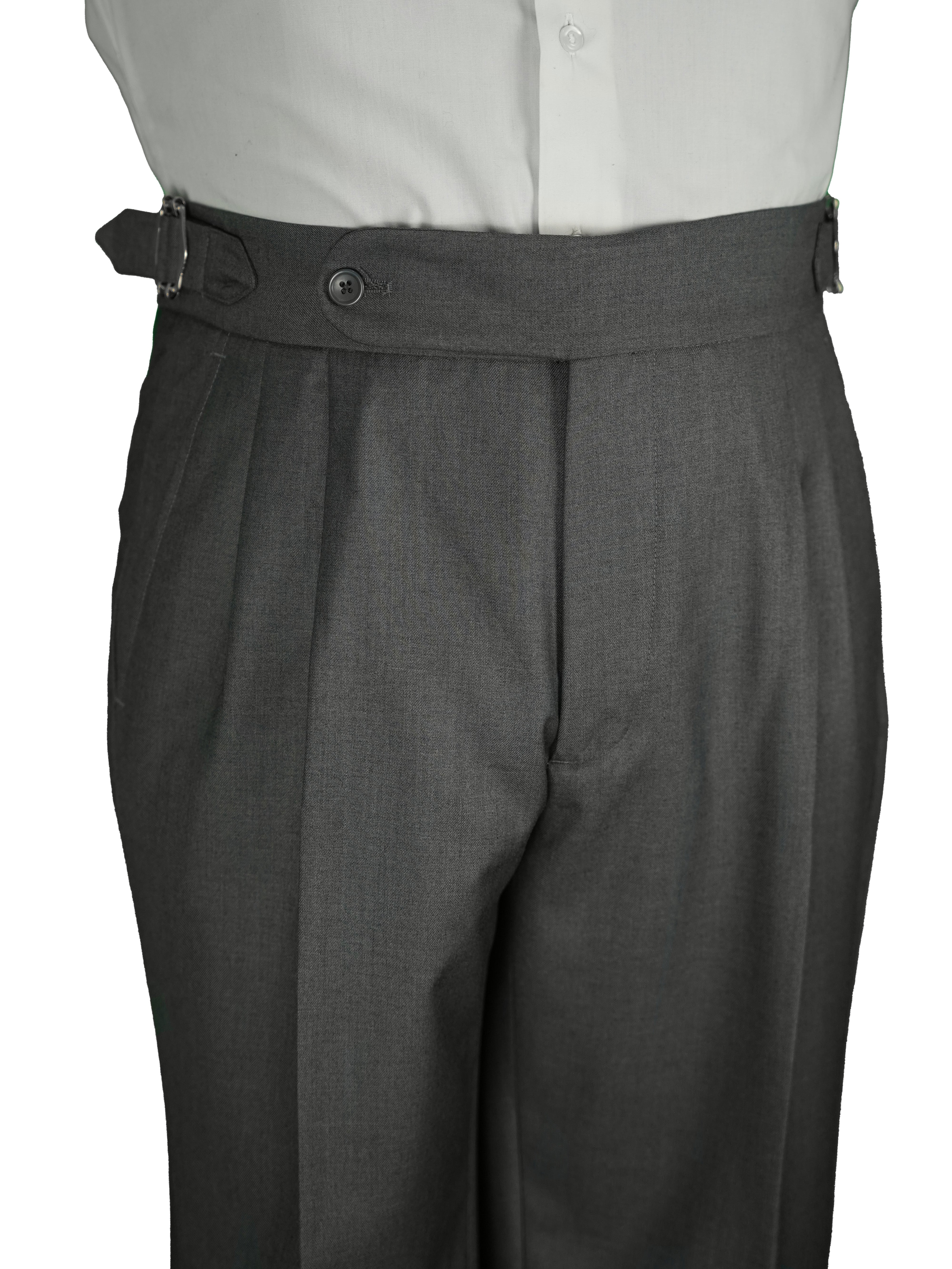 one button hight waist Gurkha trousers - Grey