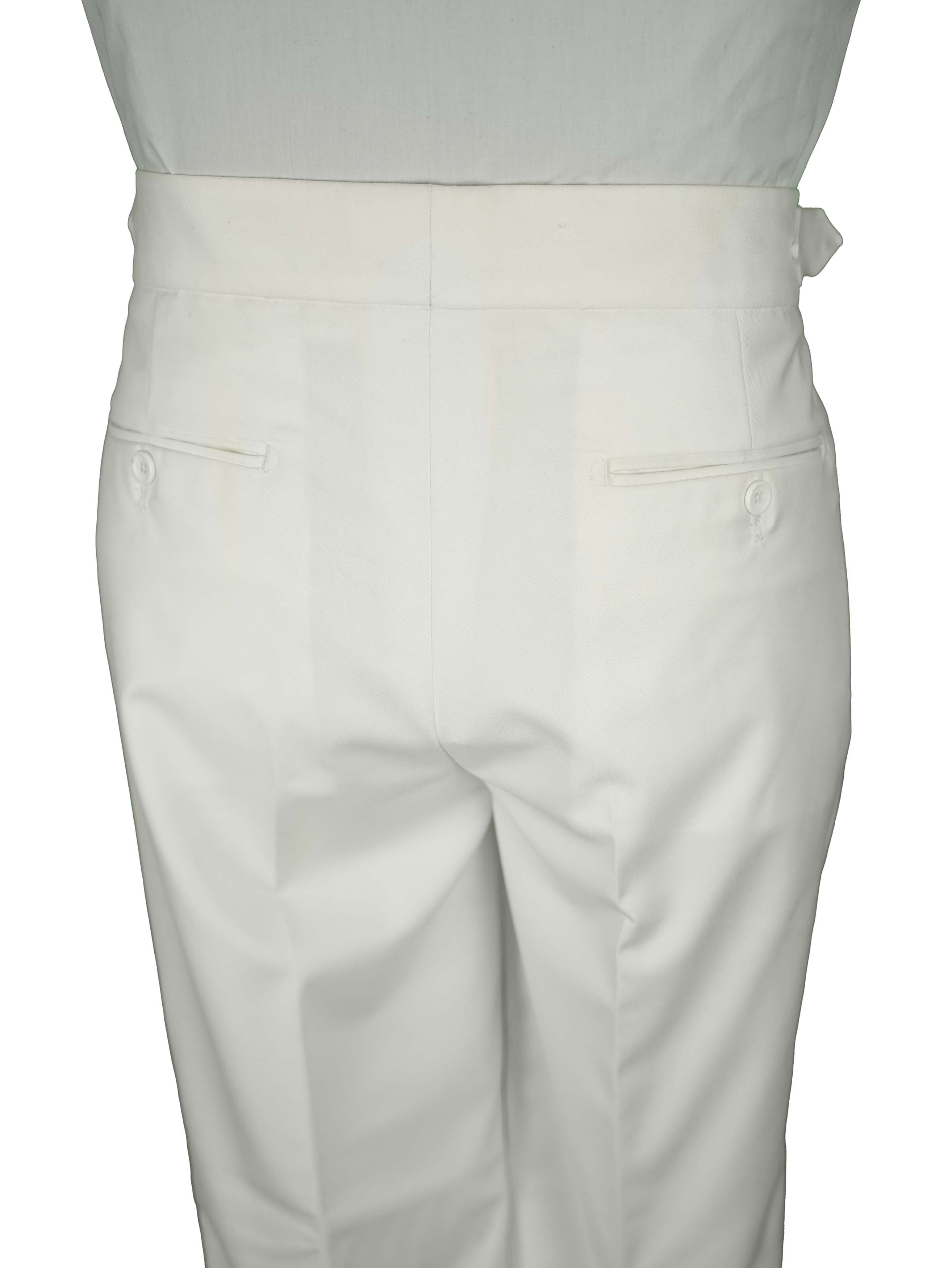 one button hight waist gurkha trousers - OFF White