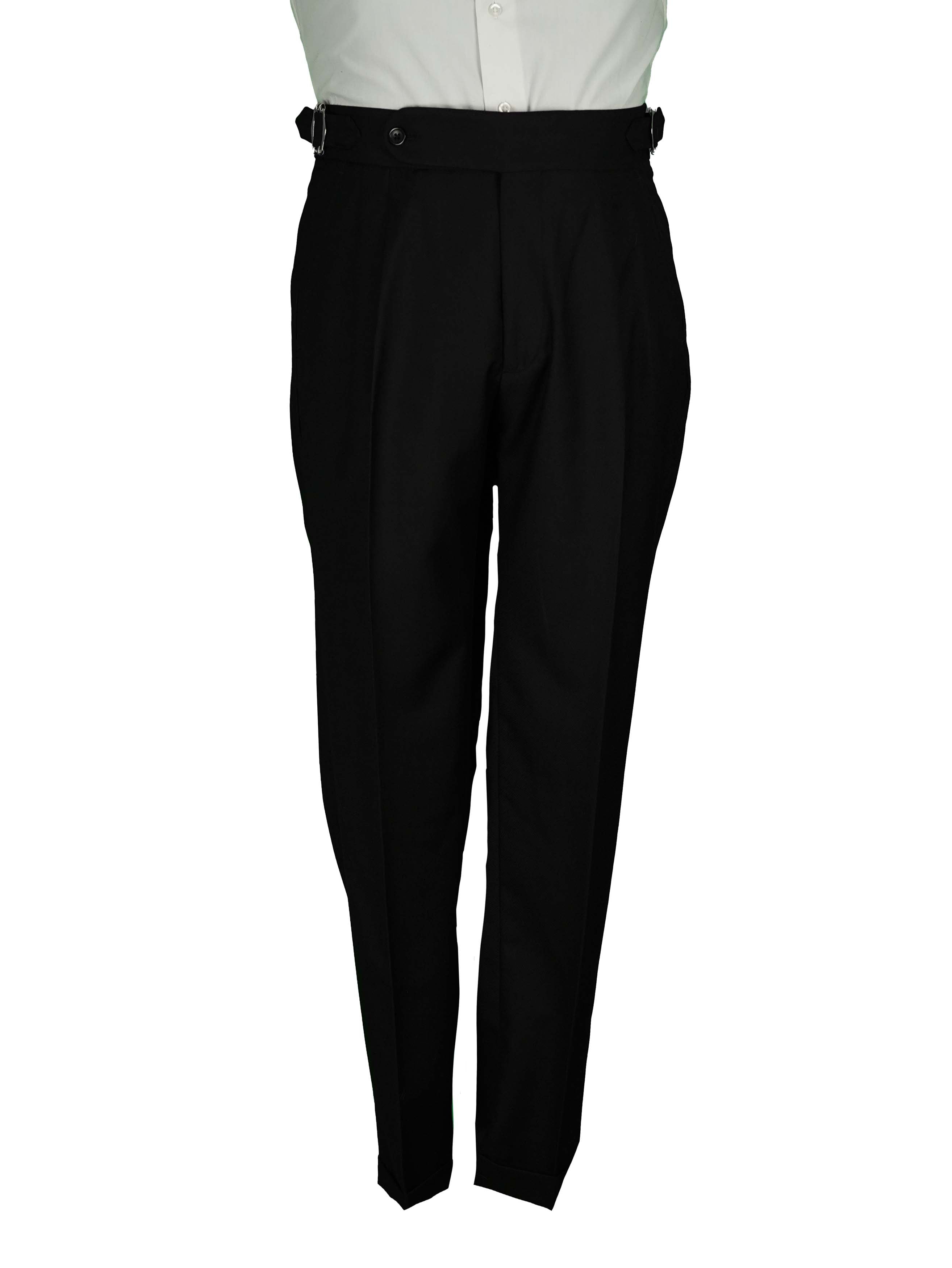 one button hight waist Gurkha trousers - Black