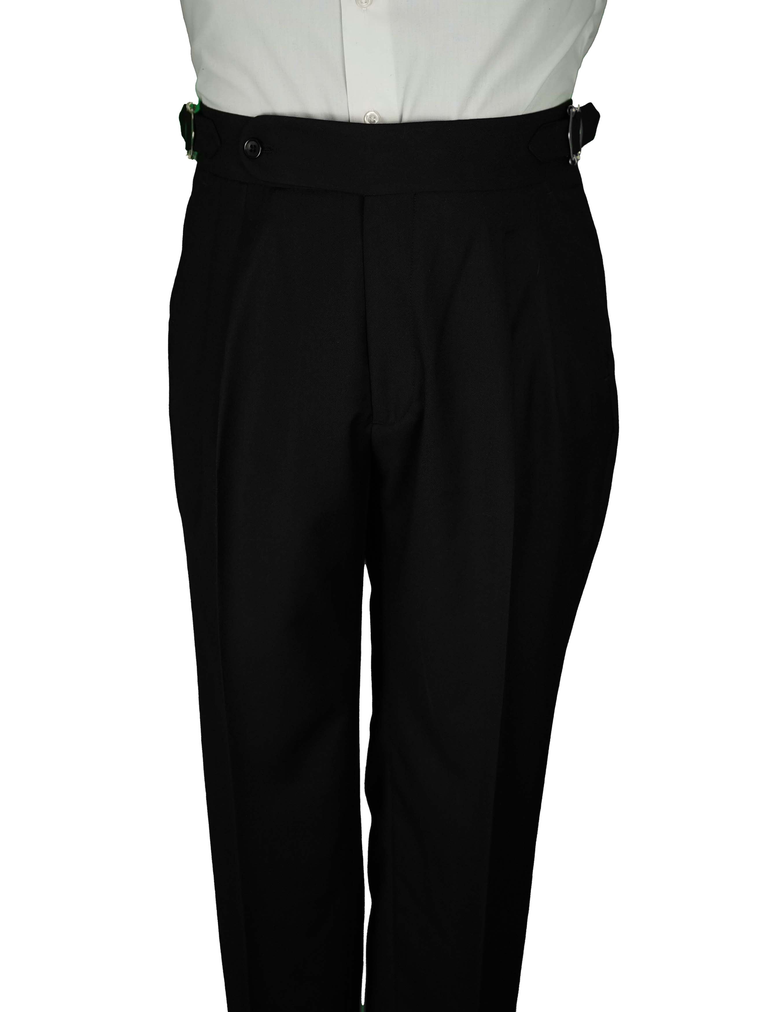 one button hight waist Gurkha trousers - Black