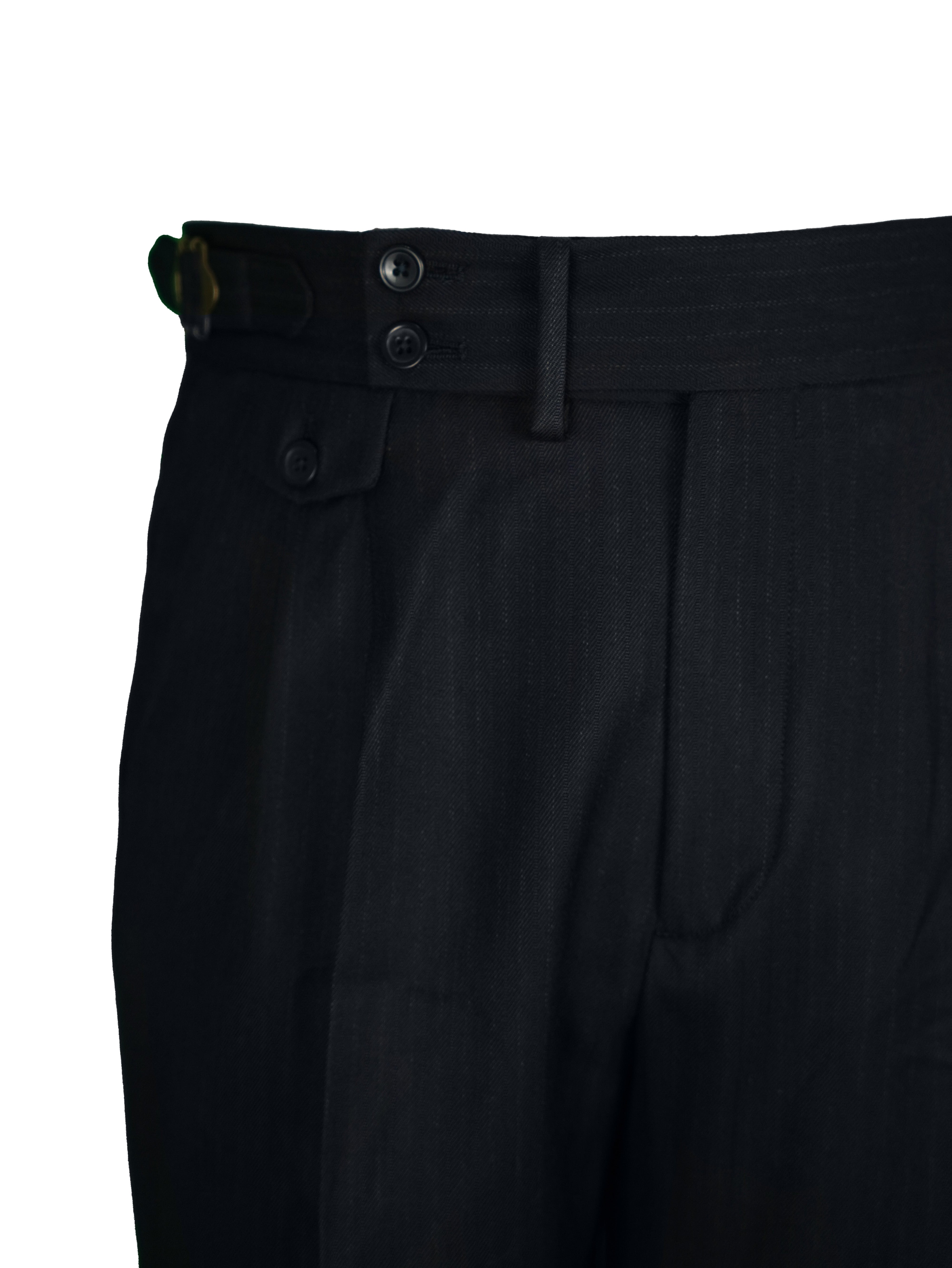 two button hight Waist Gurkha trousers - navy