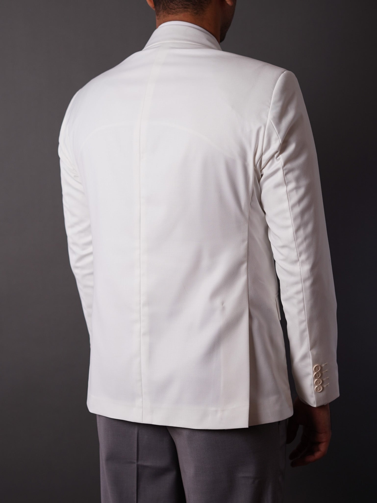 slim fit blazer half lining- off white